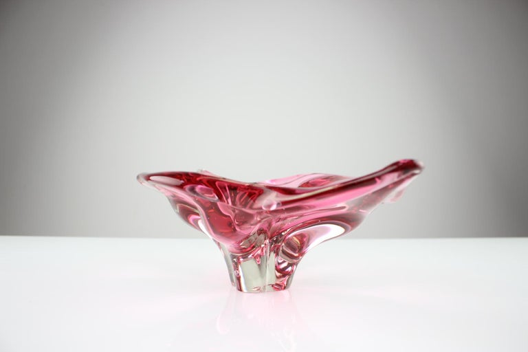 Mid-Century Glass Bowl Designed by Josef Hospodka, 1960's at 1stDibs