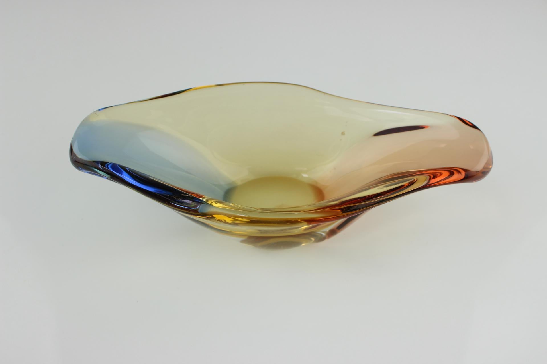 mid century glass bowl