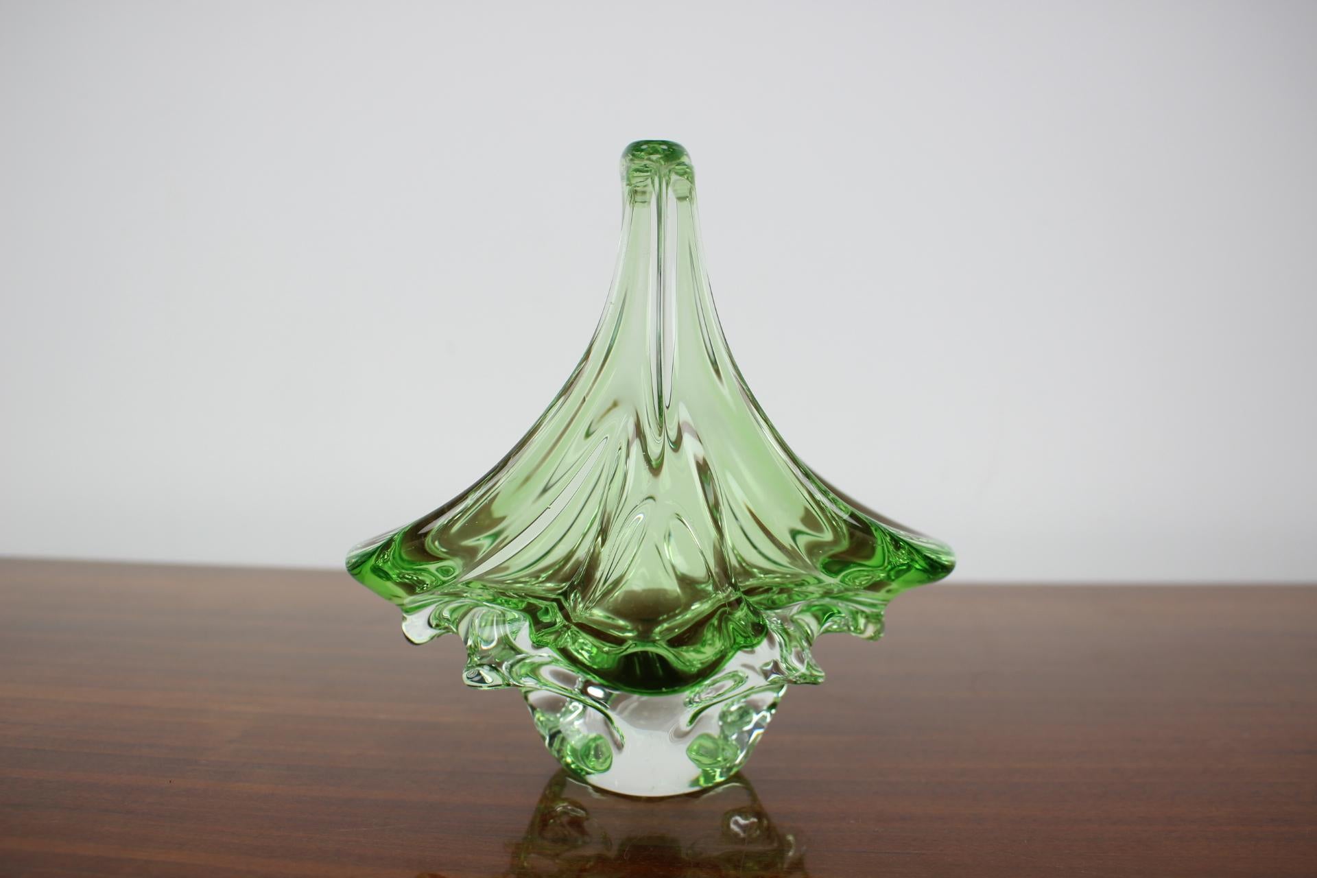 Czech Mid-Century Glass Bowl Designed by Josef Hospodka, 1960's For Sale