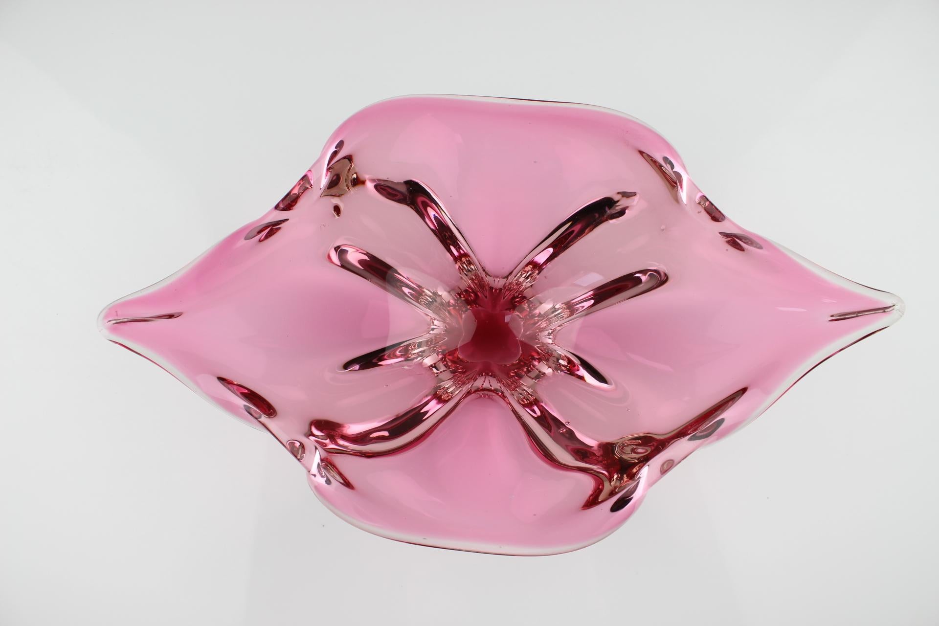Mid-Century Glass Bowl Designed by Josef Hospodka, 1960's 1