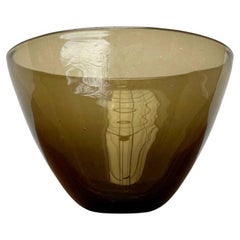 Bol en verre du milieu du siècle d'Orrefors, Suède, années 1960