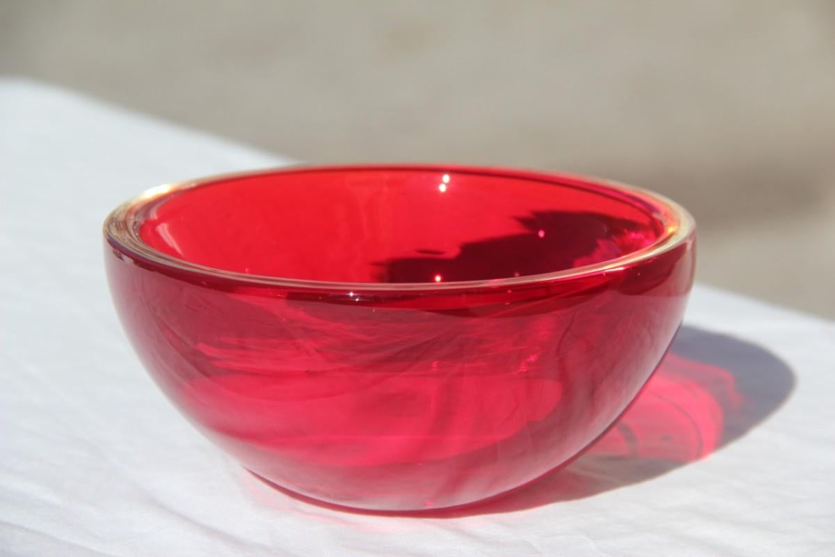 red murano glass bowl