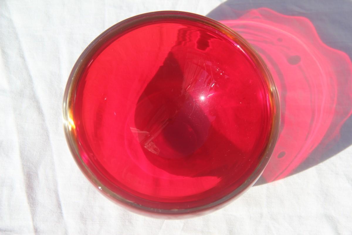 ruby glass bowl
