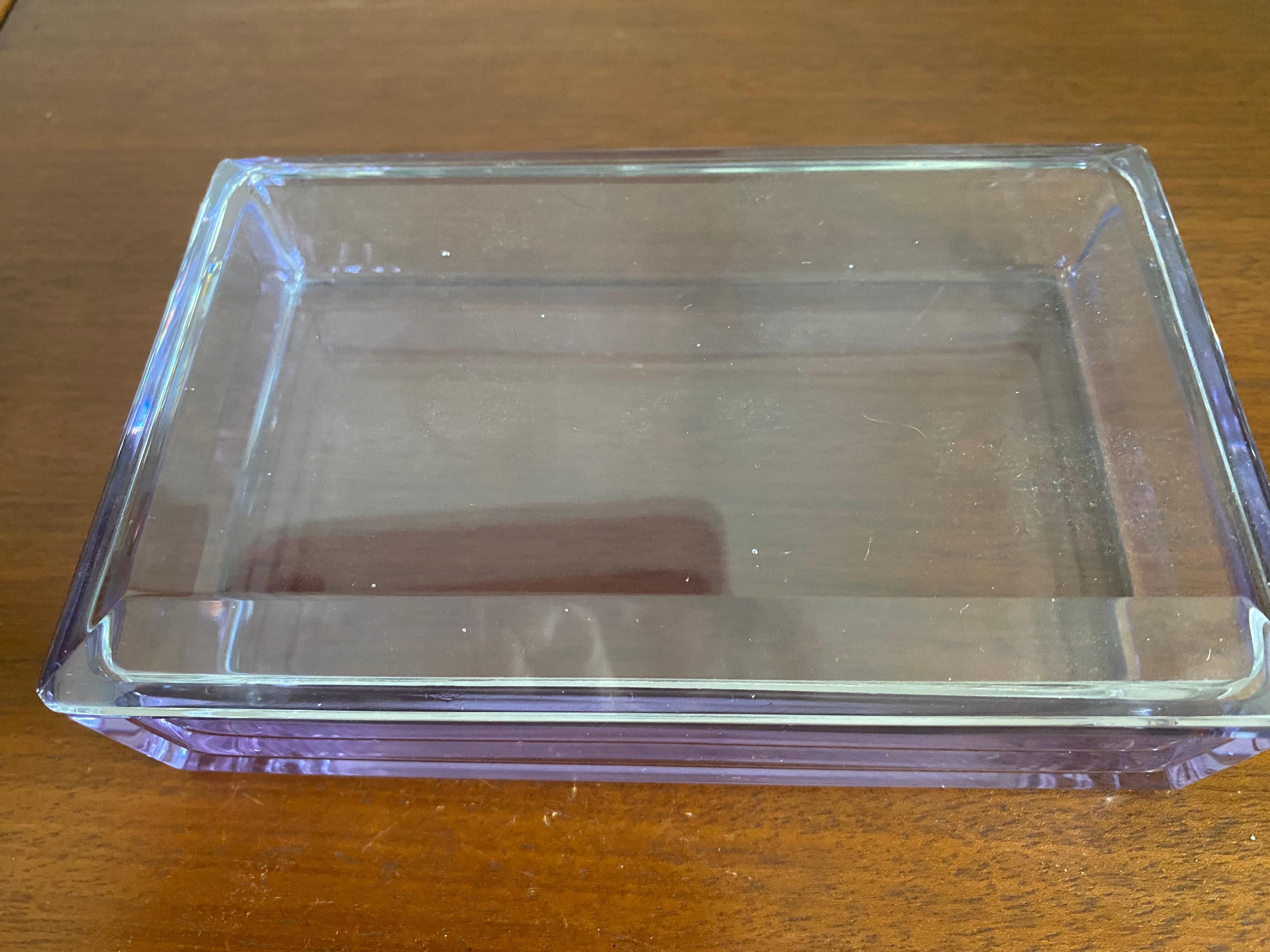 Mid-Century Glass Box by Val St Lambert In Good Condition For Sale In Waddinxveen, ZH