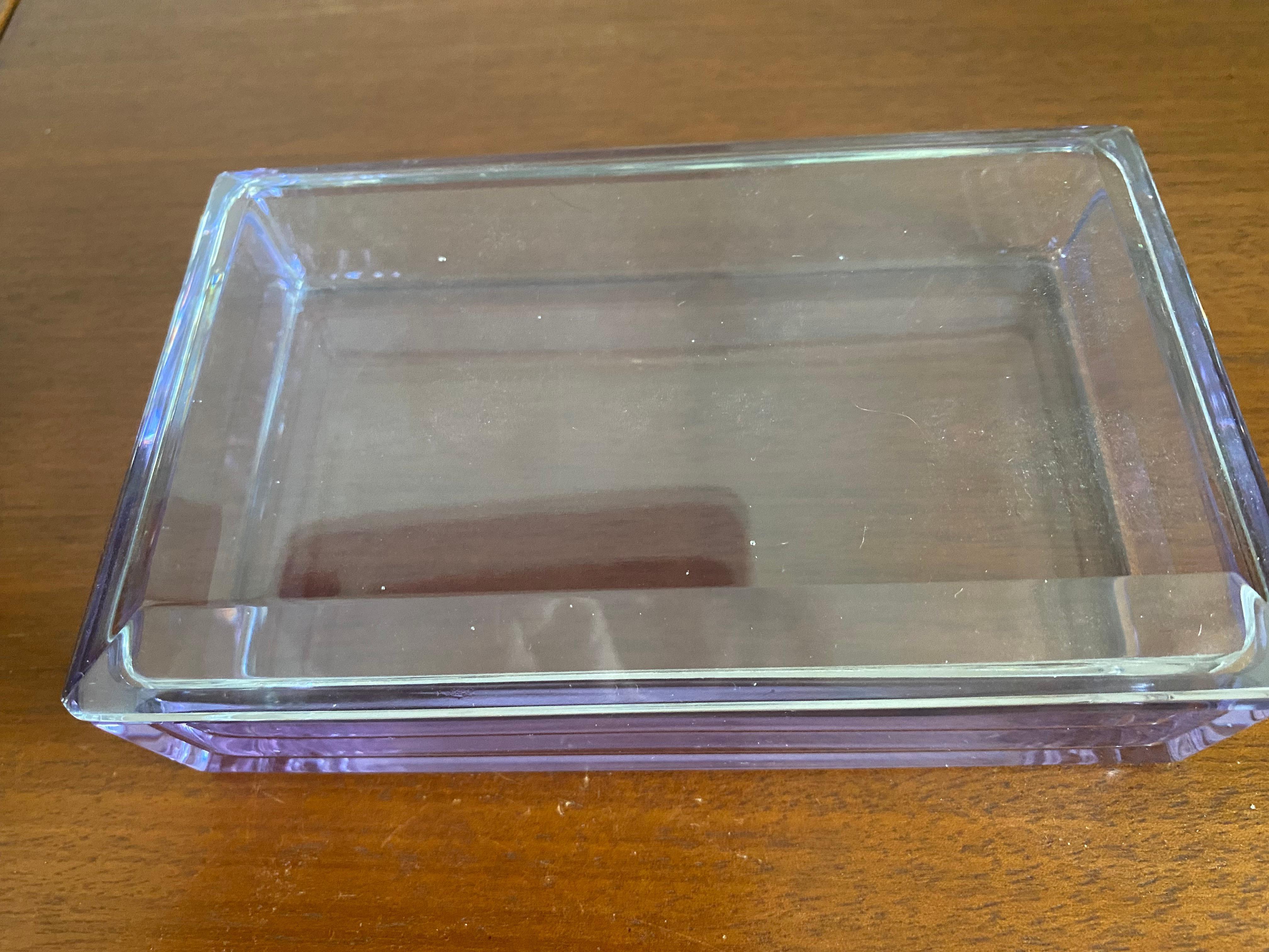 Mid-20th Century Mid-Century Glass Box by Val St Lambert For Sale