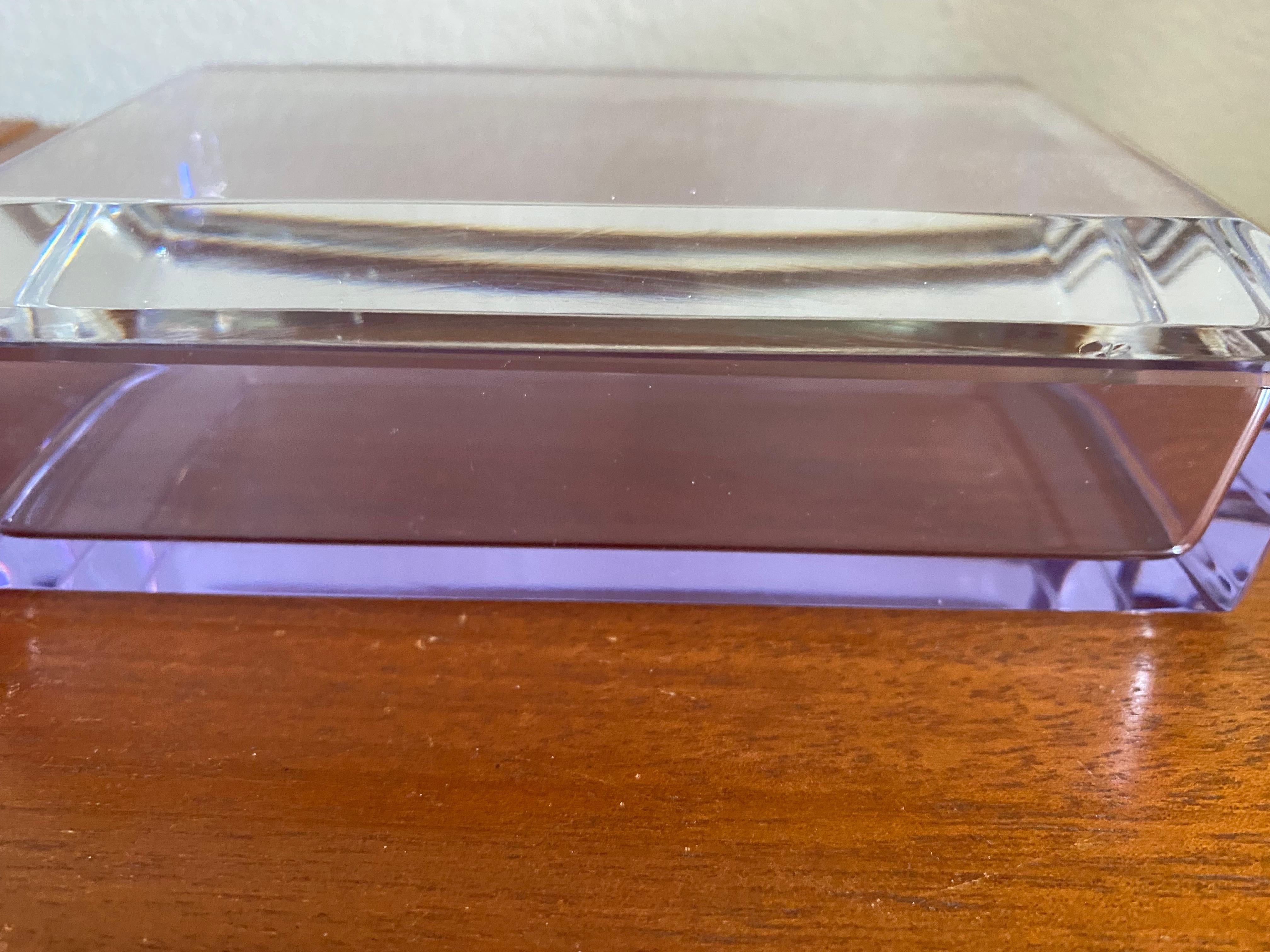 Mid-Century Glass Box by Val St Lambert For Sale 1