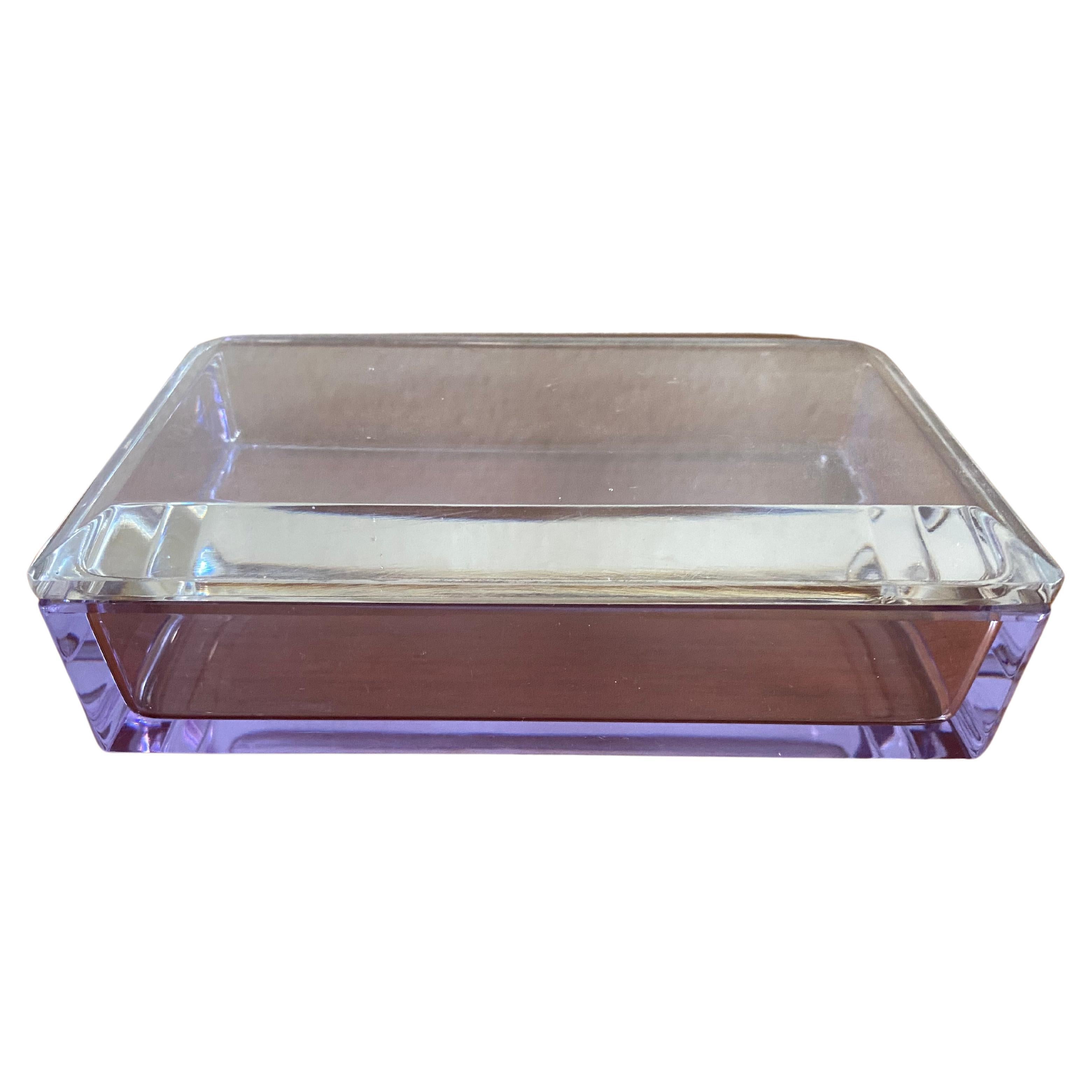 Mid-Century Glass Box by Val St Lambert For Sale