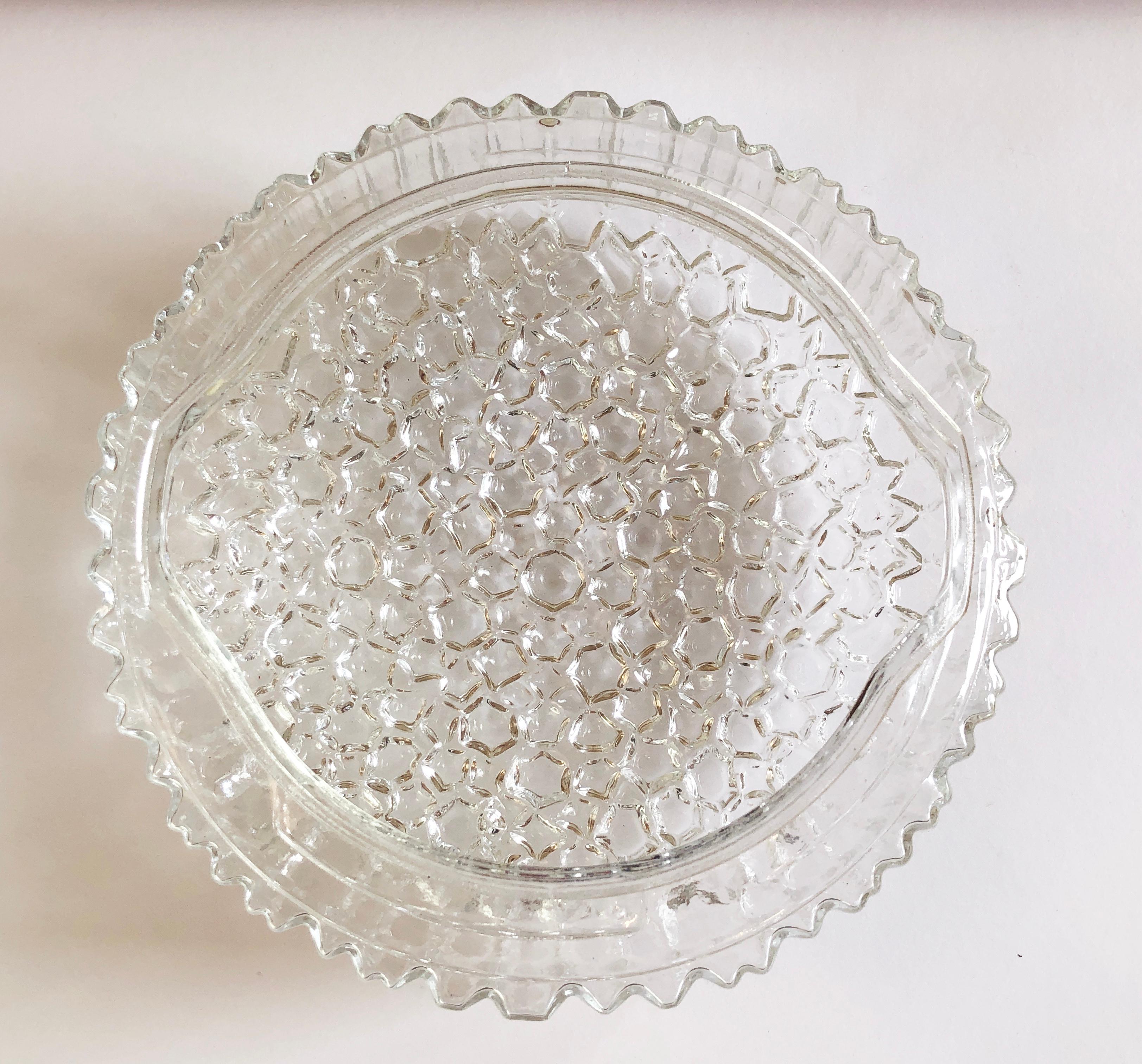Mid-Century Glass Bubble White Flush Mount Lamp Helena Tynell Glashütte Limburg 3