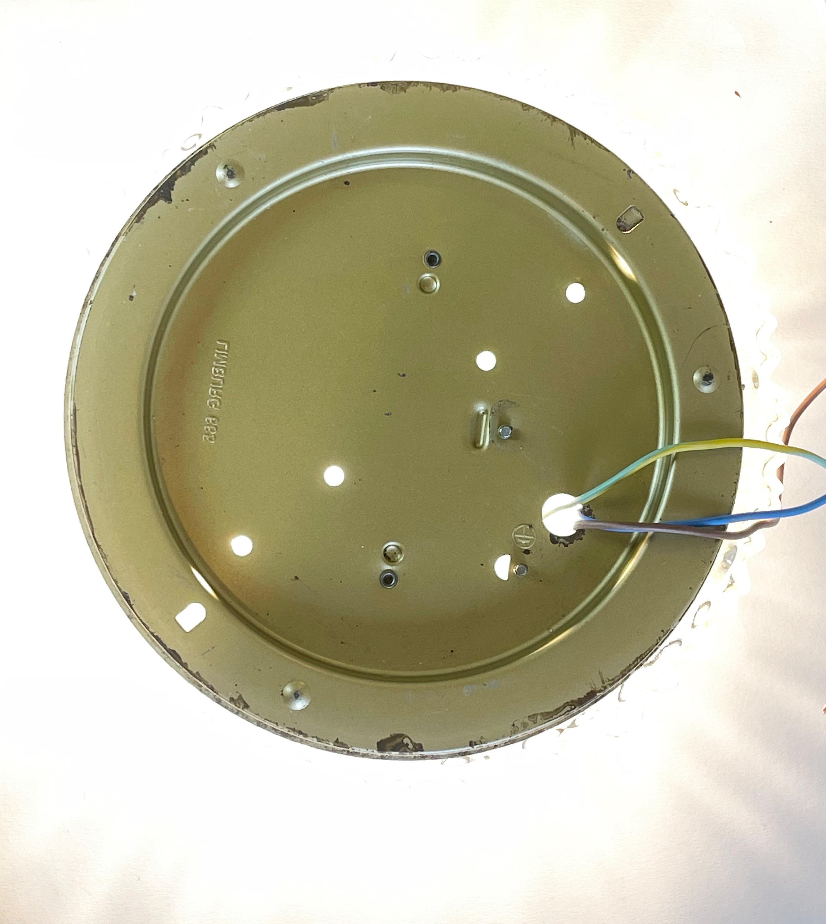 Lampada da incasso in vetro a bolle bianche di metà secolo Helena Tynell Glashütte Limburg in vendita 6