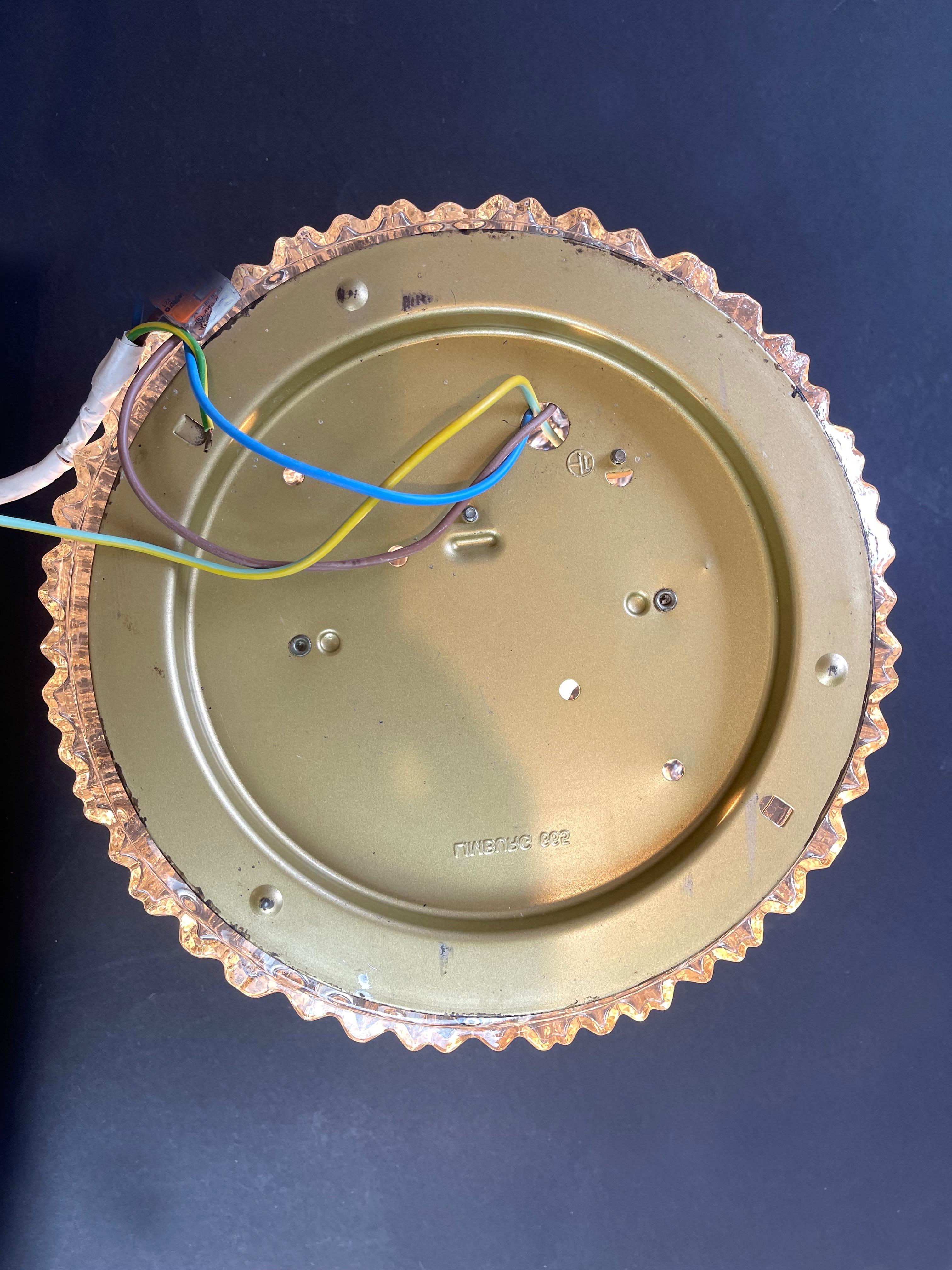 Lampada da incasso in vetro a bolle bianche di metà secolo Helena Tynell Glashütte Limburg in vendita 8