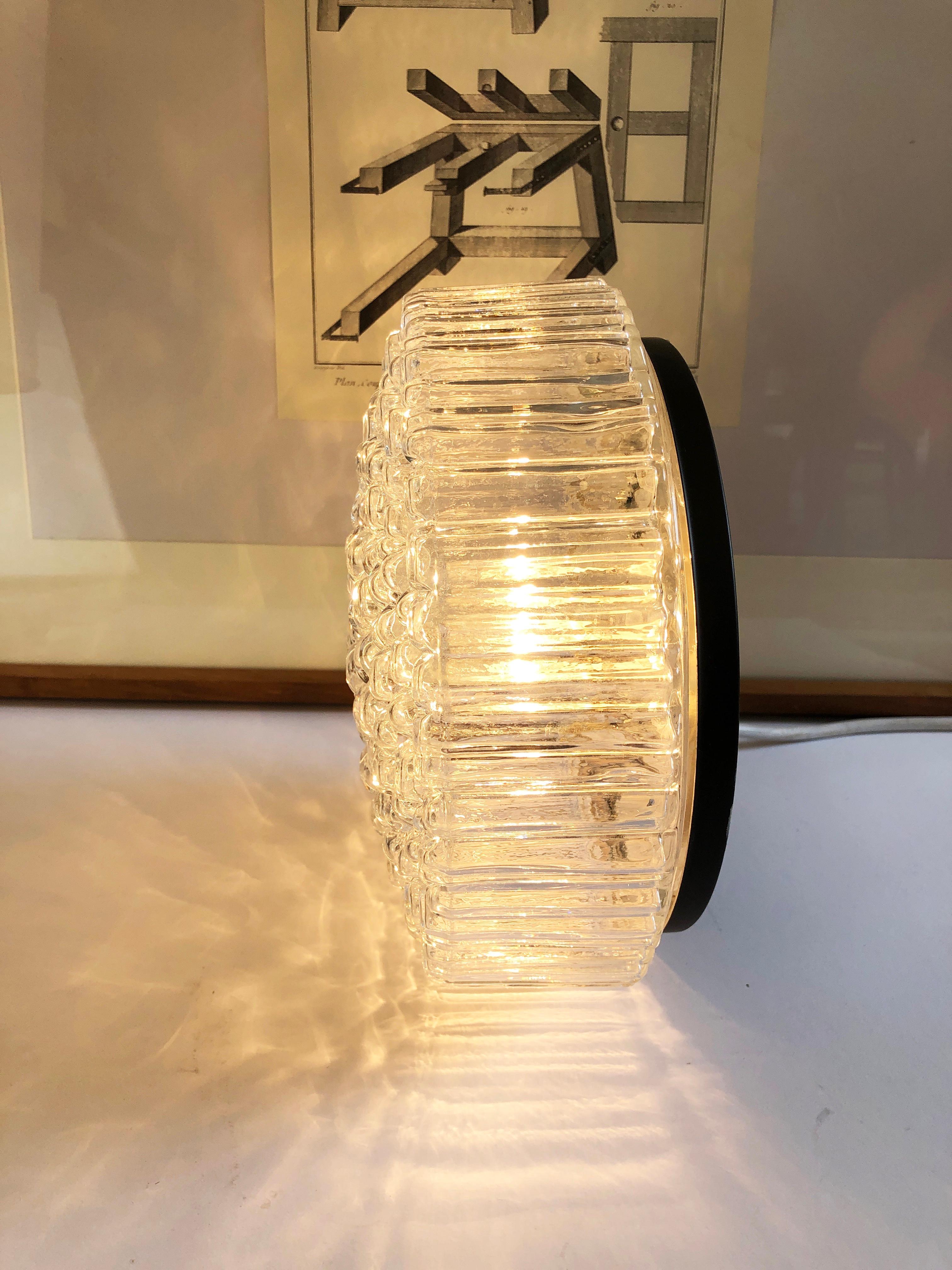 Hand-Crafted Mid-Century Glass Bubble White Flush Mount Lamp Helena Tynell Glashütte Limburg