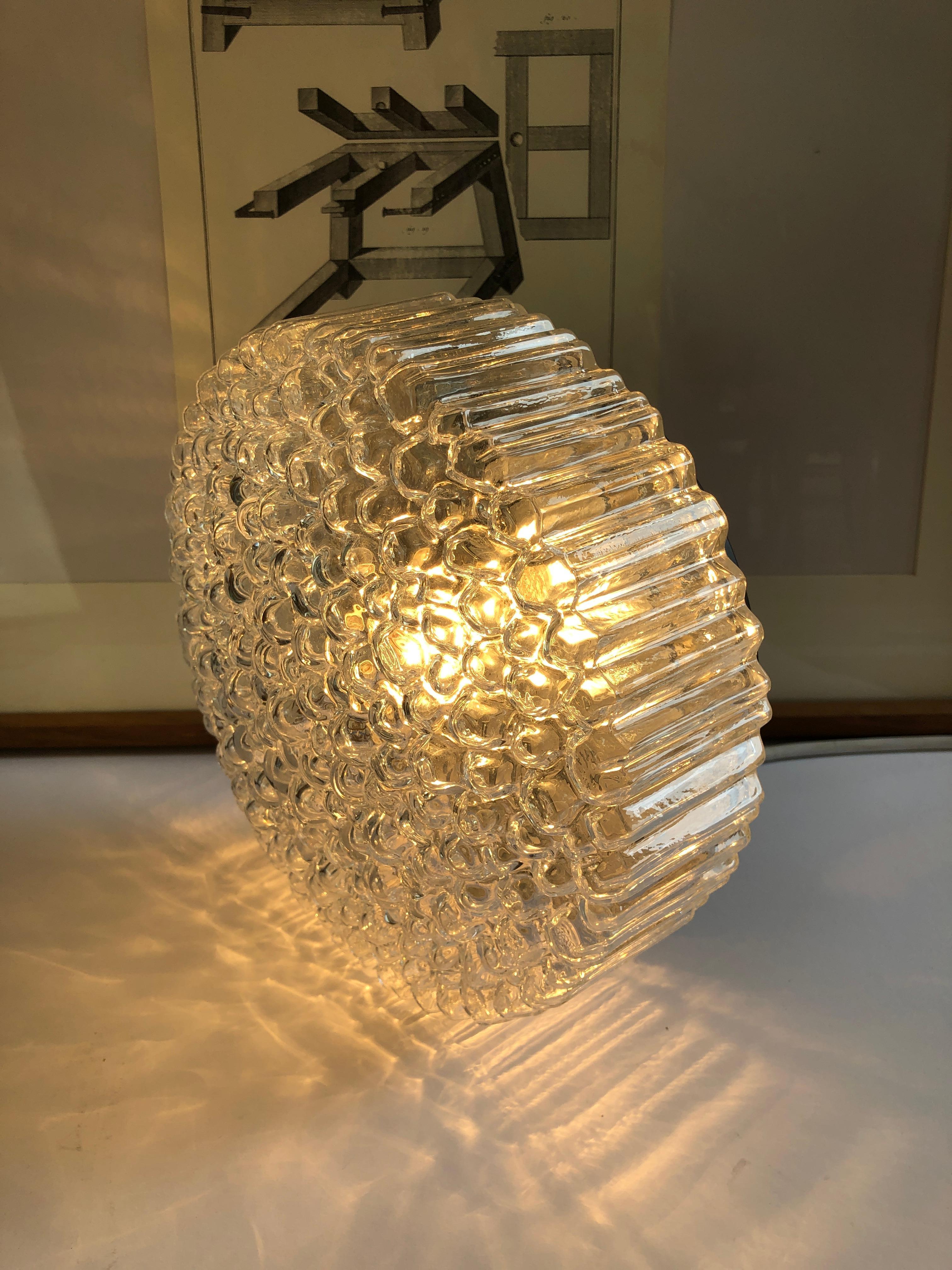 Mid-Century Glass Bubble White Flush Mount Lamp Helena Tynell Glashütte Limburg In Good Condition In Andernach, DE