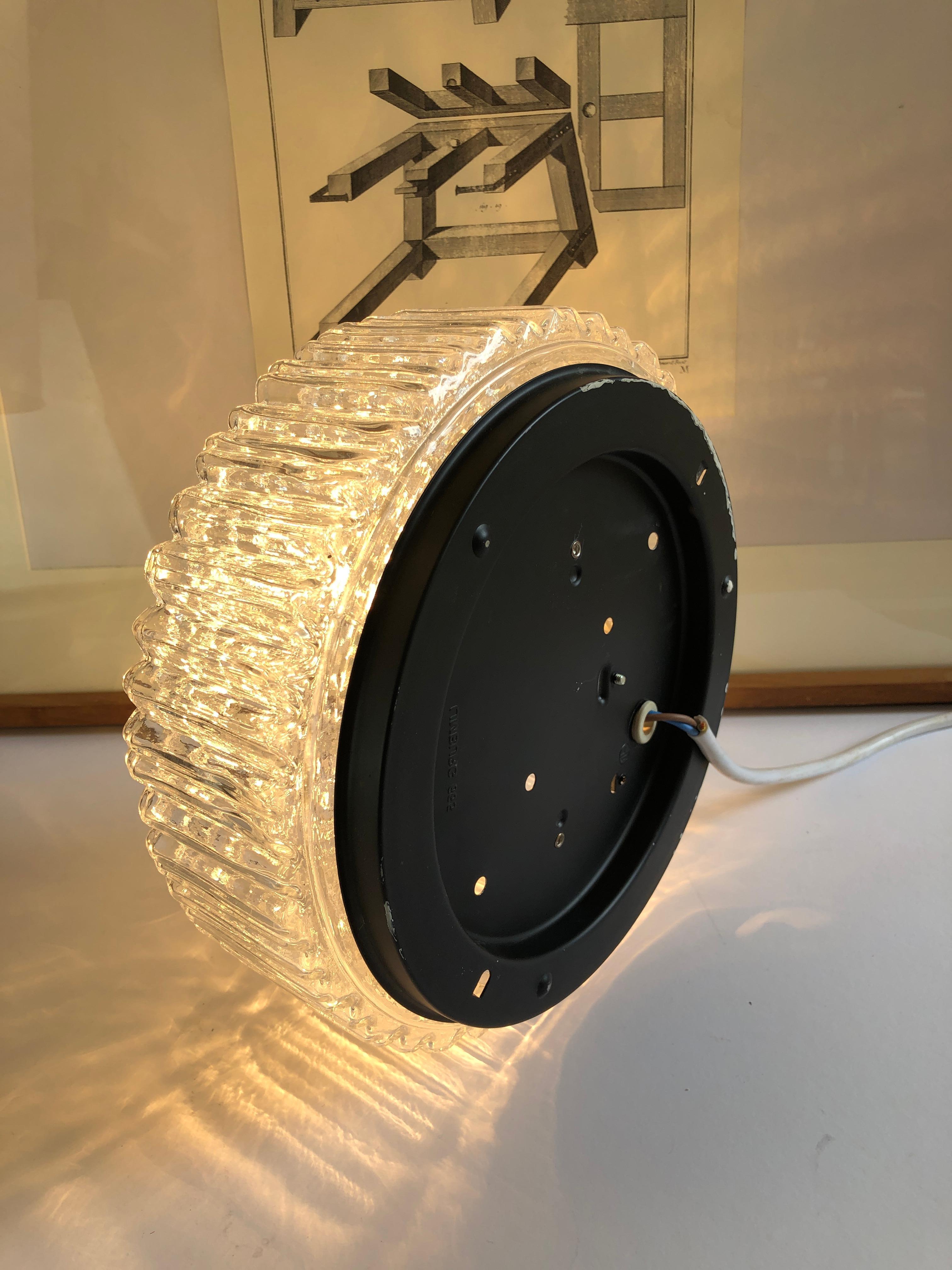 Mid-20th Century Mid-Century Glass Bubble White Flush Mount Lamp Helena Tynell Glashütte Limburg