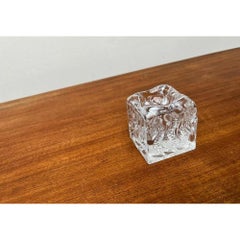 Mid-Century Glass Candleholder by Kurt Wokan for Ingrid Glas, Germany, 1960s