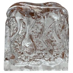 Mid-Century Glass Candleholder by Kurt Wokan for Ingrid Glas, Germany, 1960s