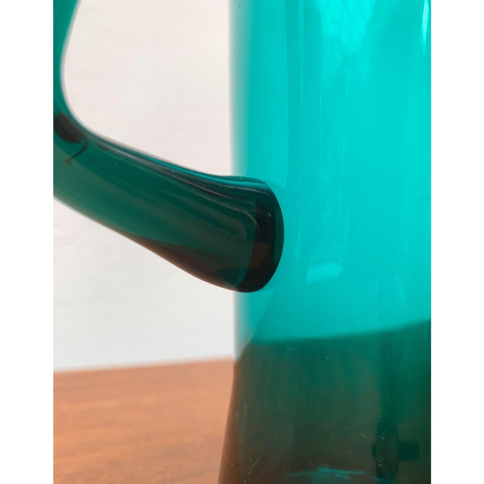 Pichet à carafe en verre du milieu du siècle de Weitz en vente 3