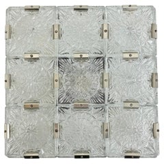 Mid-Century Glass Ceiling Lamp by Kamenicky Senov , 1970s Mid-Century Glass Ceiling Lamp by Kamenicky Senov , 1970s