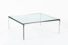 Mid Century Couchtisch aus Glas und Chrom von Katavalos für Laverne Originals