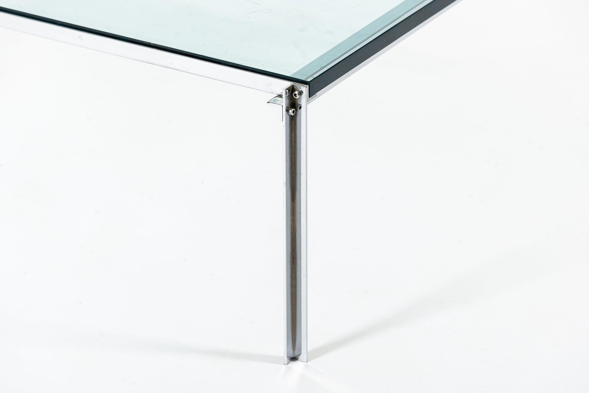 Table basse en verre et chrome du milieu du siècle par Katavalos pour Laverne Originals en vente 2