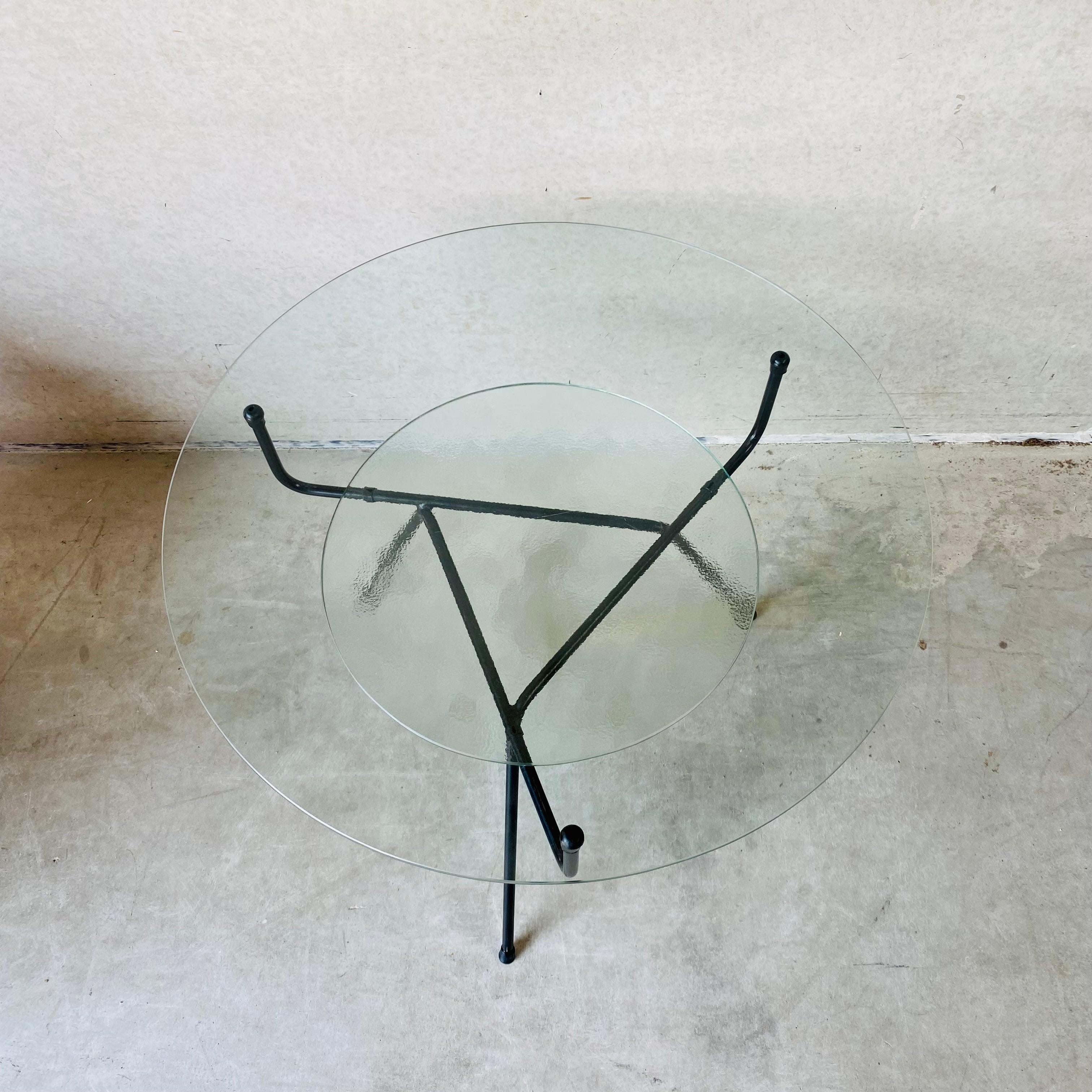 Mid-Century Modern Mid-century Glass Coffee Table By W.H. Gispen For KEMBO, Dutch Design 1950 For Sale