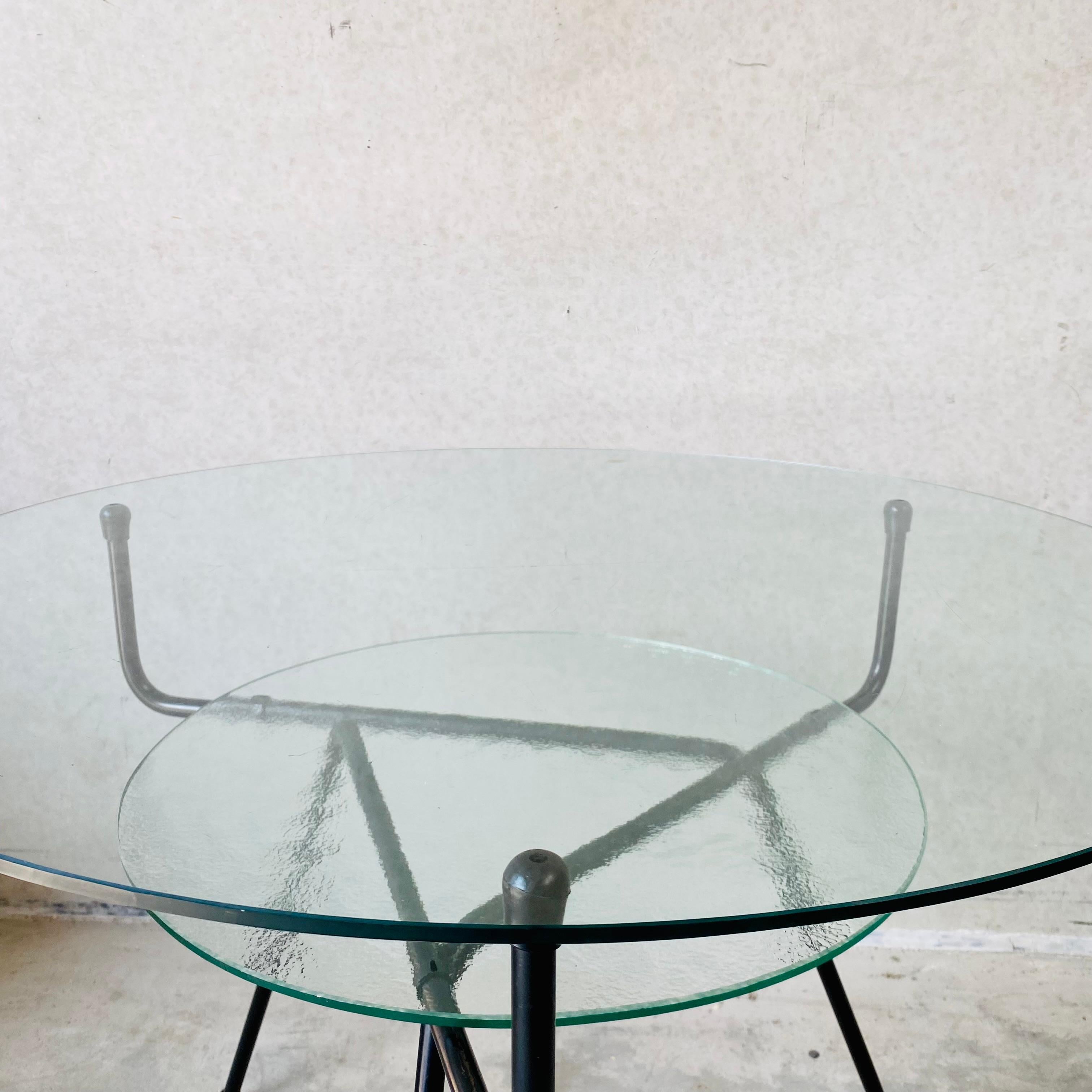 Mid-century Glass Coffee Table By W.H. Gispen For KEMBO, Dutch Design 1950 For Sale 2