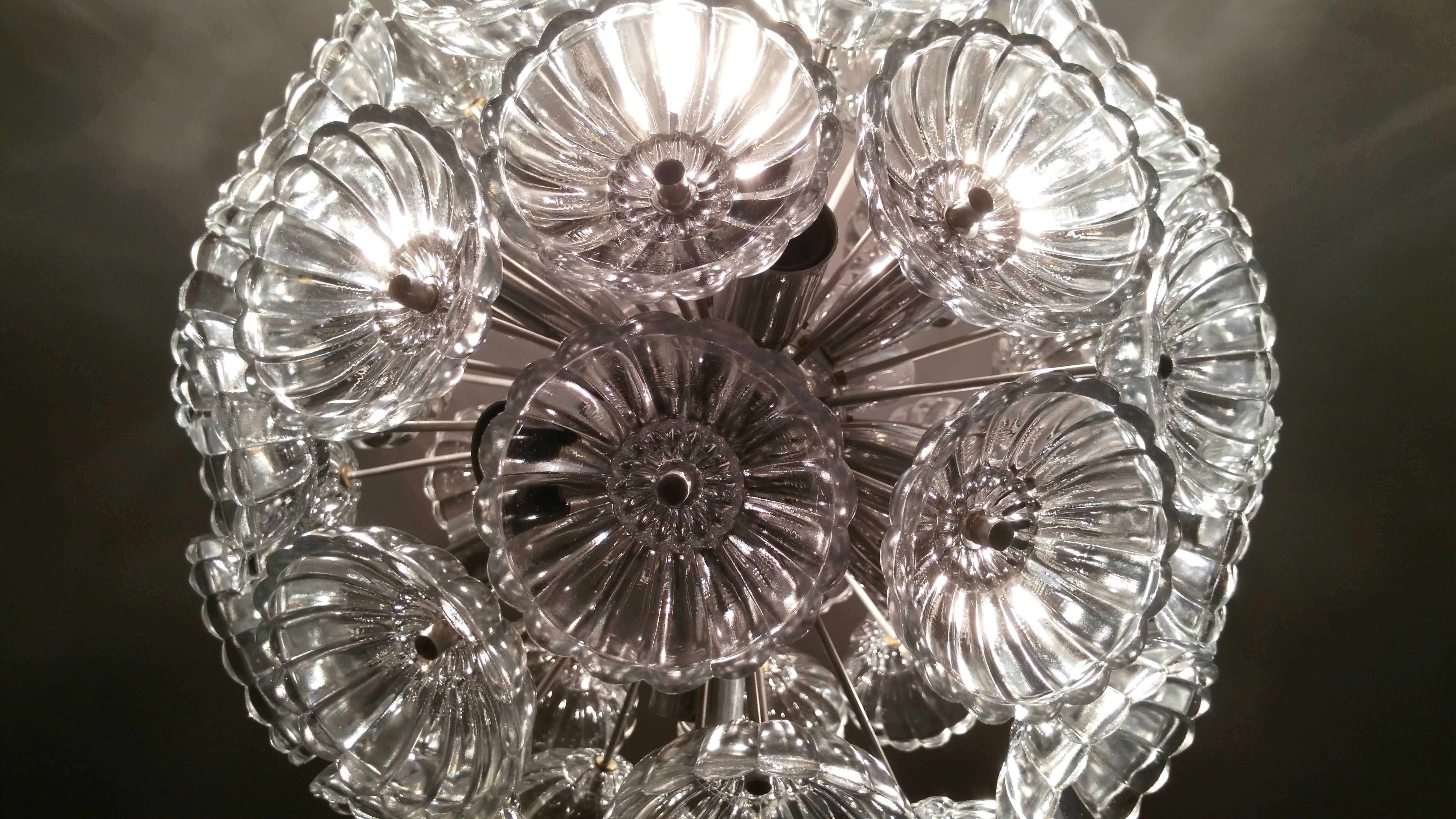 Lustre dandelion Sputnik du milieu du siècle dernier Bon état - En vente à Praha, CZ