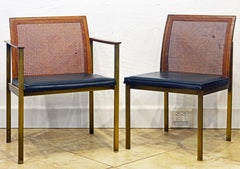 Midcentury Glass Dining Table and 6 Chairs by Lane Attributed to Paul McCobb