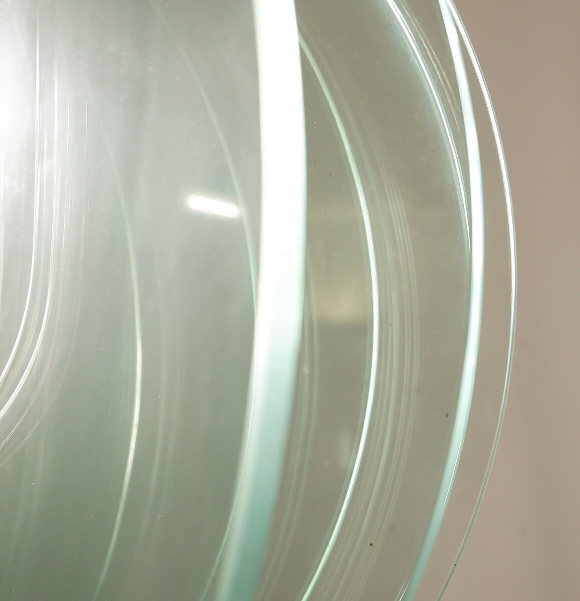 Mid-Century Glass Discs Suspension by School of Max Ingrand, Italy, 1960s In Good Condition For Sale In Brussels, BE