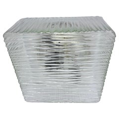 Mid-Century Glass Flush Mount or Wall Light, Czechoslovakia