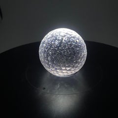 Mid Century Glass Golf Ball Paperweight by Orrefors Sweden 1960s