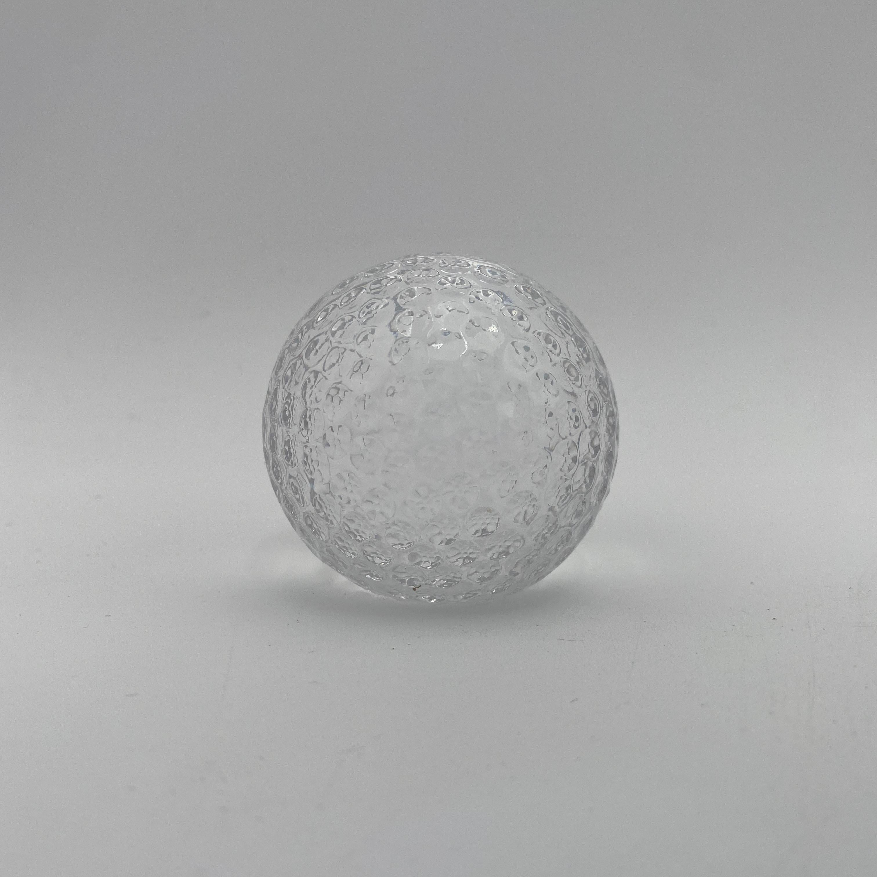 Mid-Century Modern Mid Century Glass Golf Ball Paperweight by Orrefors Sweden 1960s For Sale