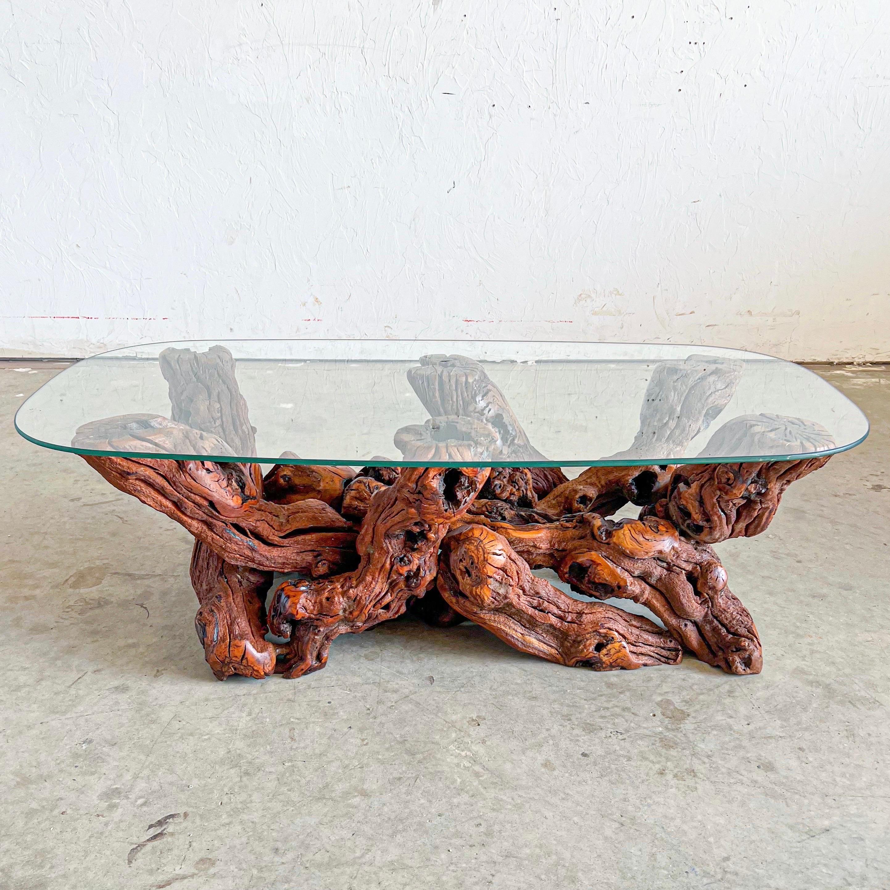 Mid-Century Glass / Grapevine Coffee Table 5