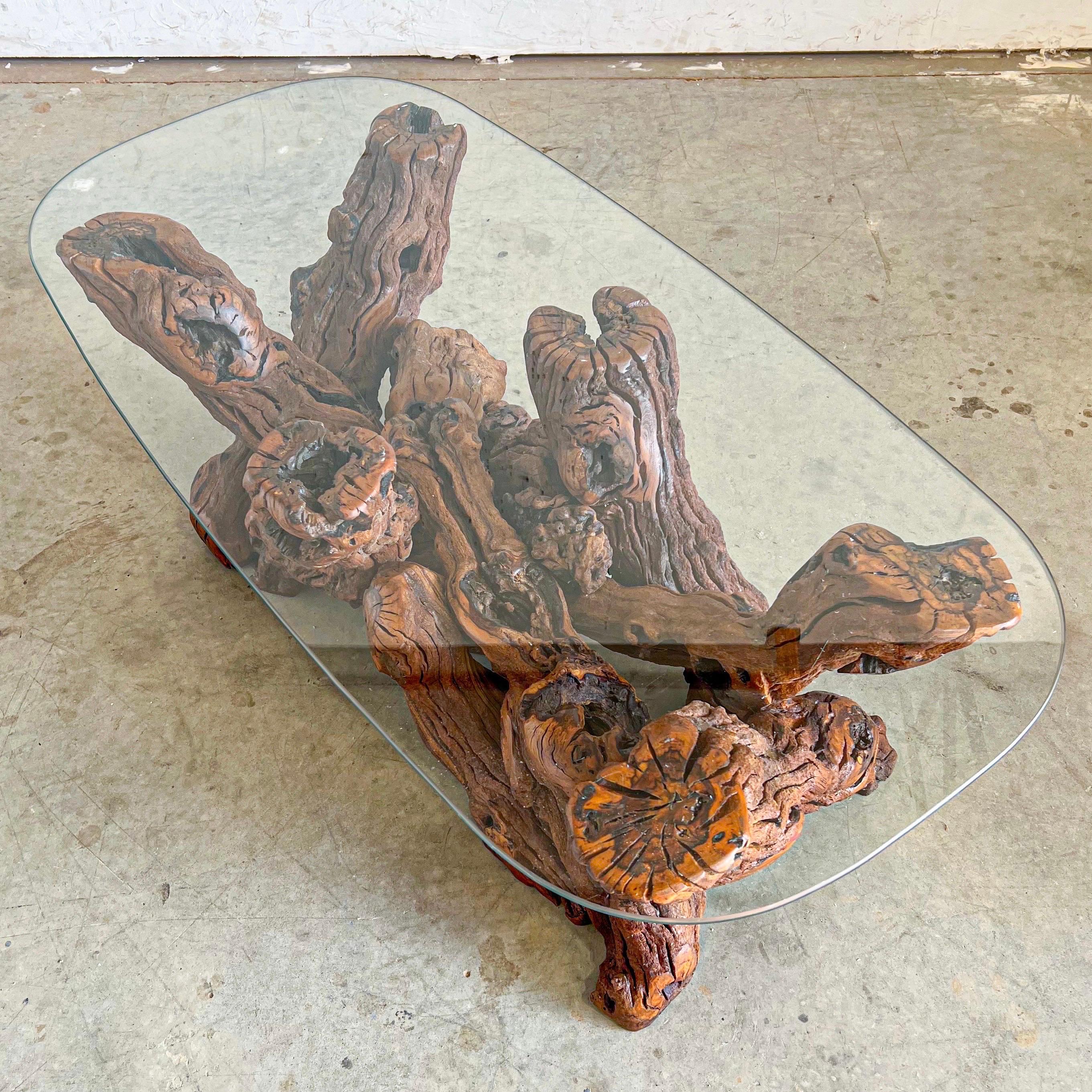 Mid-Century Glass / Grapevine Coffee Table 1