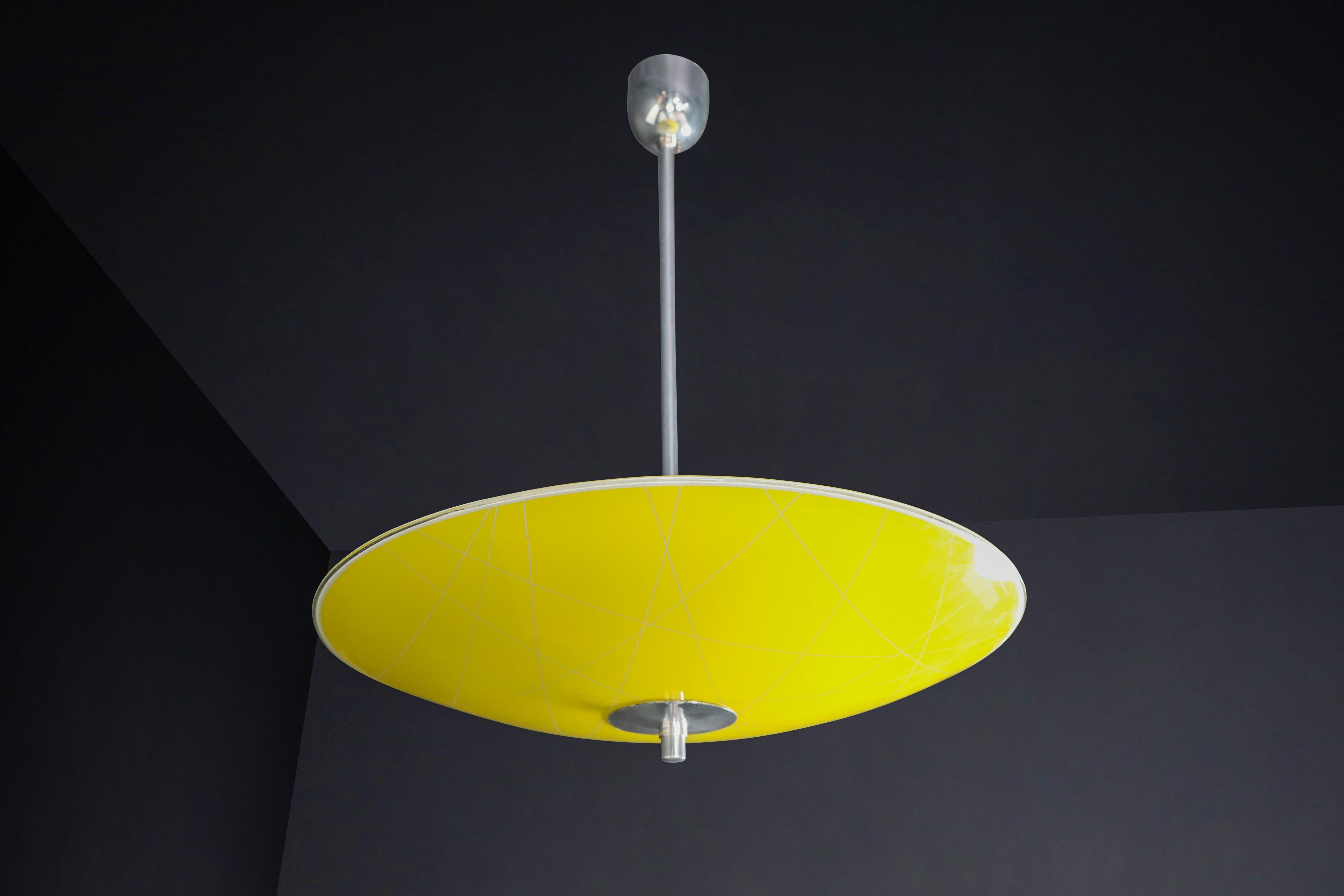 Mid-20th Century Mid-Century Glass Hanging Pendant Lamp Brussels World Expo 1958 (5100)  For Sale