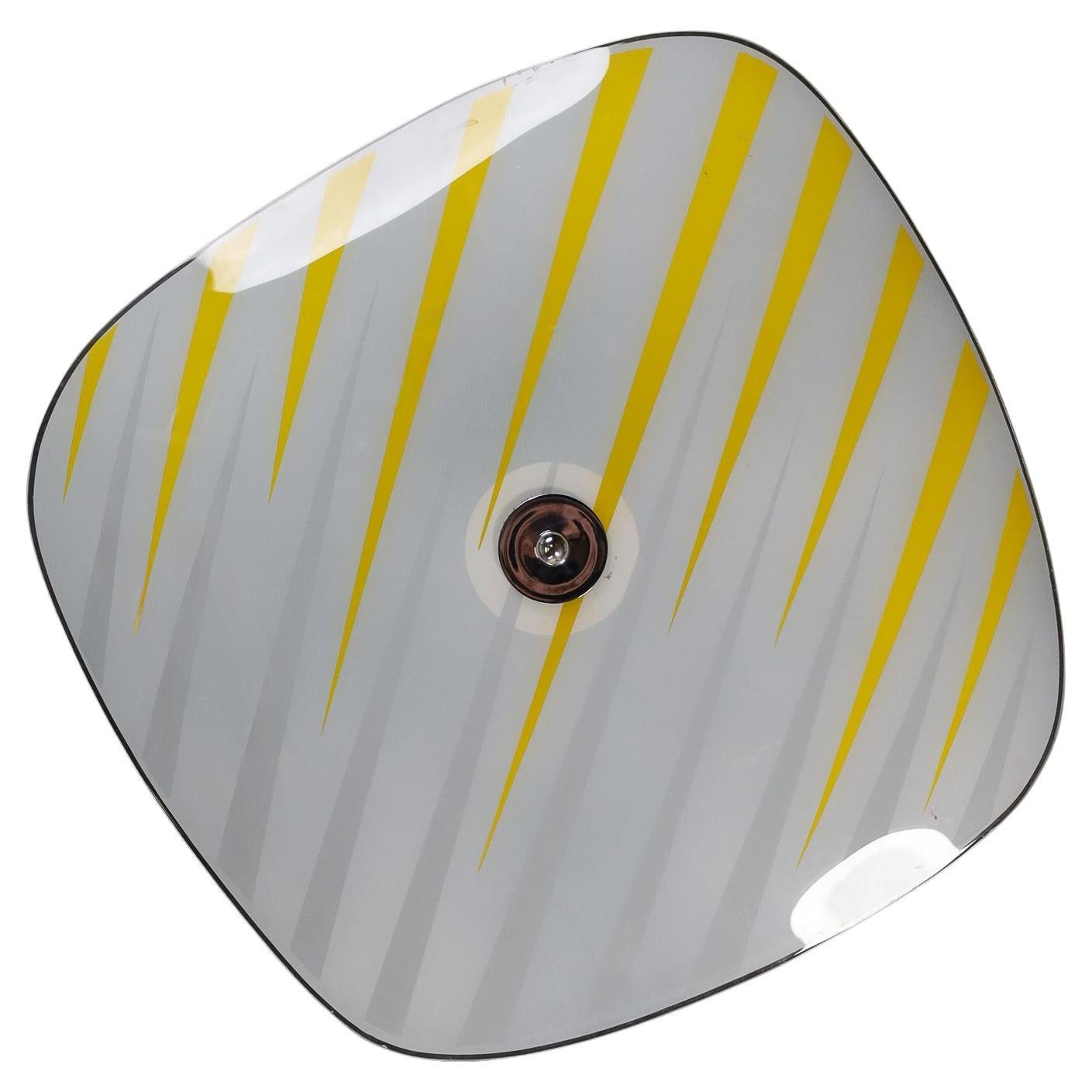 Mid-Century Glass Hanging Pendant or Wall Light Brussels World Expo 1958 (no15) For Sale