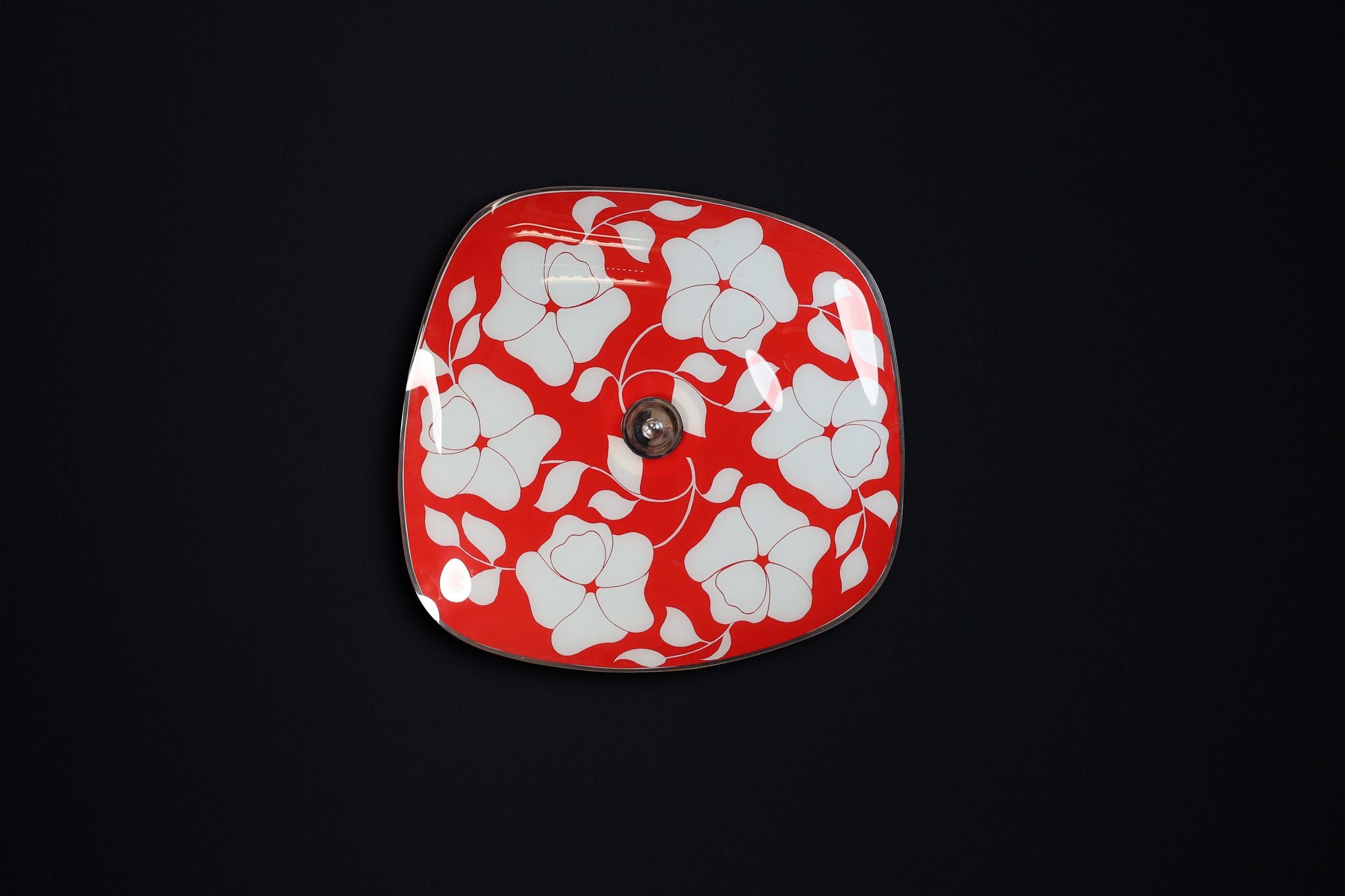 Mid-Century Glass Hanging Pendant Lamp or Wall Light Brussels World Expo 1958 (no:17)

This lighting is a stunning example of mid-century design and graphics, showcased at the Czechoslovakia Pavilion during the Brussels World Fair 1958. The
