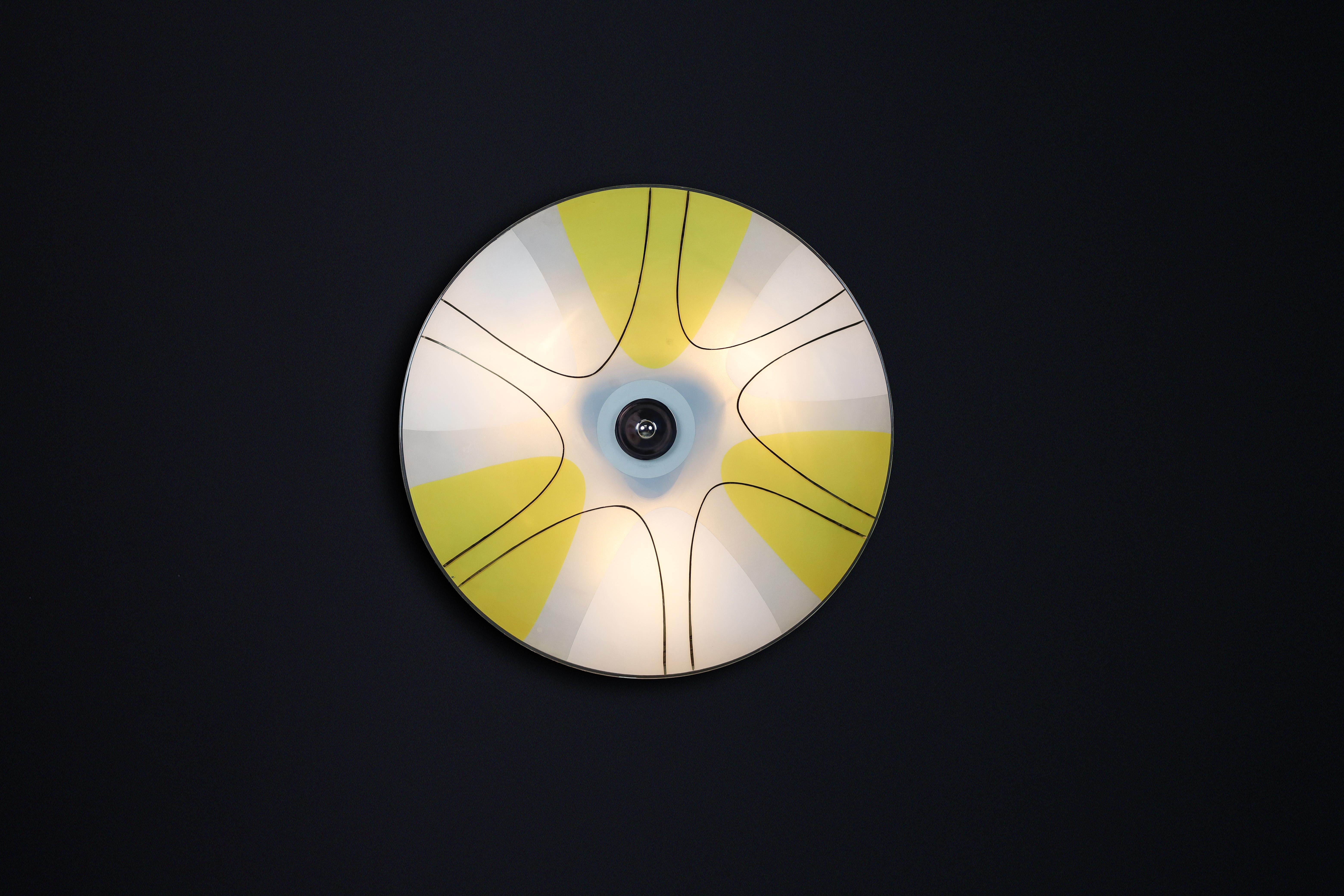 Mid-Century Modern Mid-Century Glass Hanging Pendant or Wall Light Brussels World Expo 1958 (no:2) For Sale