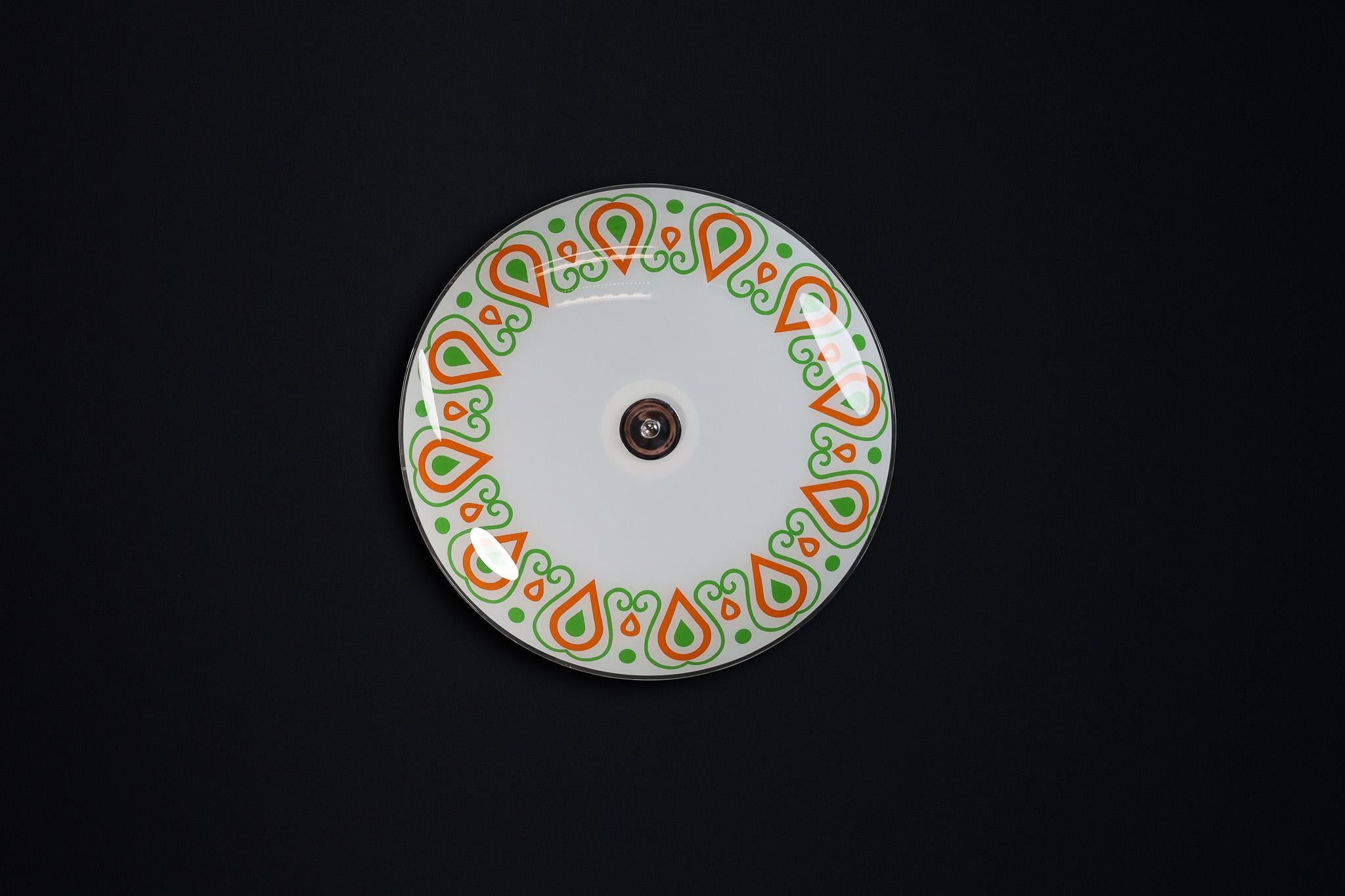 Mid-Century Glass Hanging Pendant Lamp or Wall Light Brussels World Expo 1958 (no:20)

This lighting is a stunning example of mid-century design and graphics, showcased at the Czechoslovakia Pavilion during the Brussels World Fair 1958. The