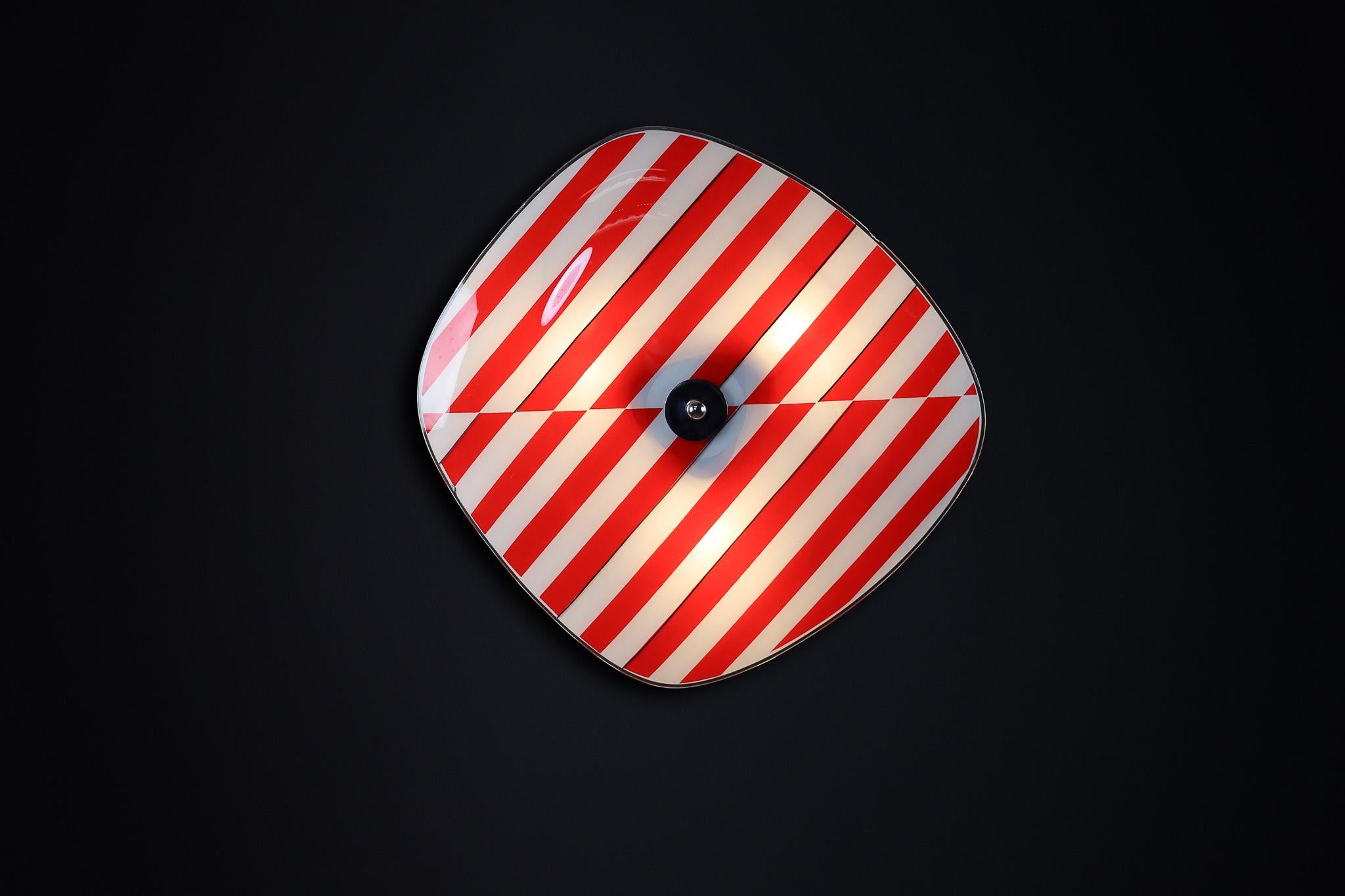 Mid-Century Glass Hanging Pendant or Wall Light Brussels World Expo 1958 (no27) In Good Condition For Sale In Almelo, NL