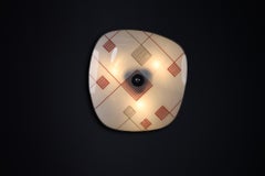 Mid-Century Glass Hanging Pendant or Wall Light Brussels World Expo 1958 (no30)