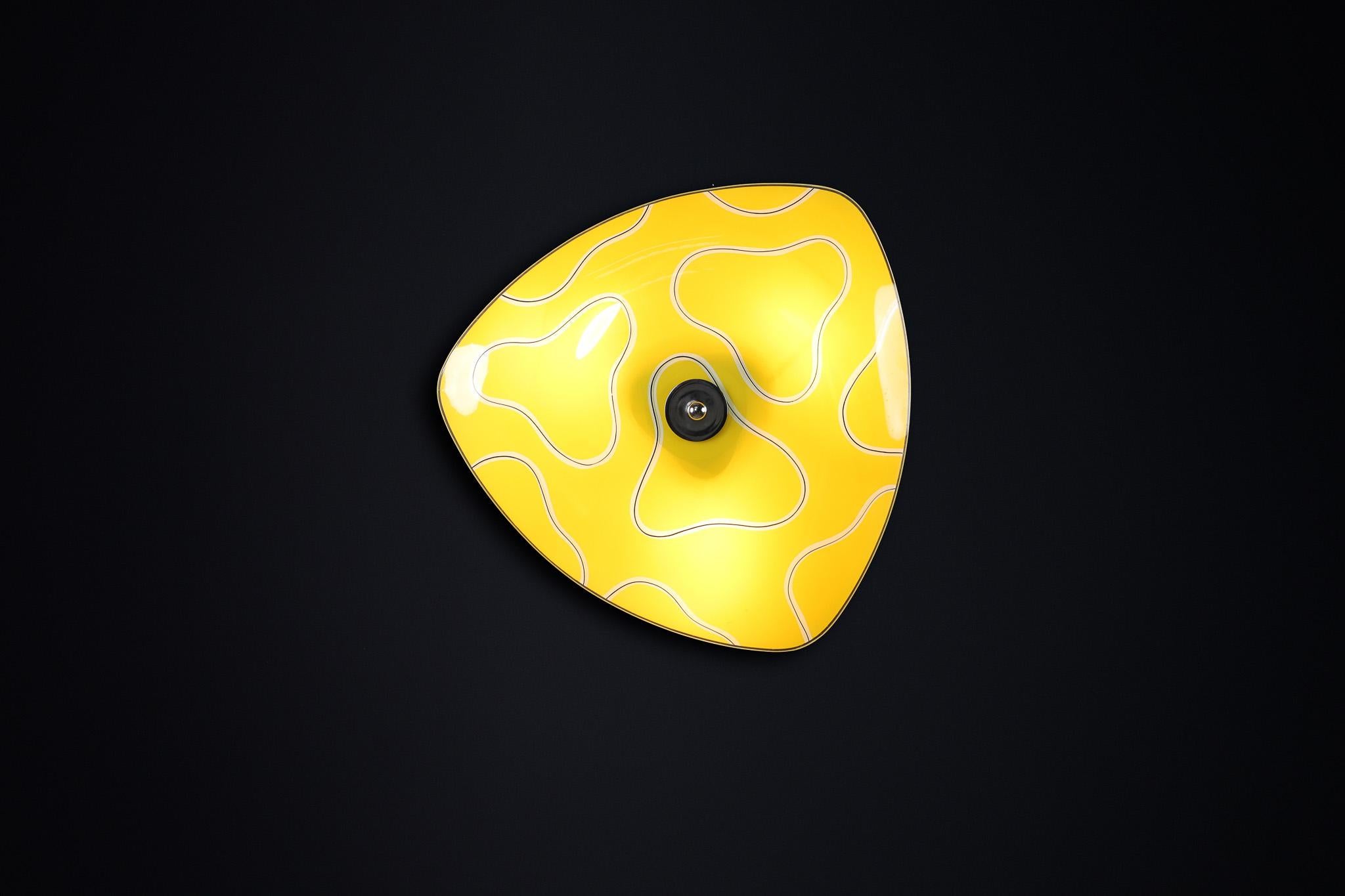 Space Age Mid-Century Glass Hanging Pendant or Wall Light Brussels World Expo 1958 (no32) For Sale