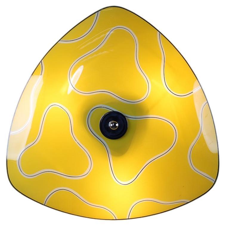 Mid-Century Glass Hanging Pendant or Wall Light Brussels World Expo 1958 (no32)