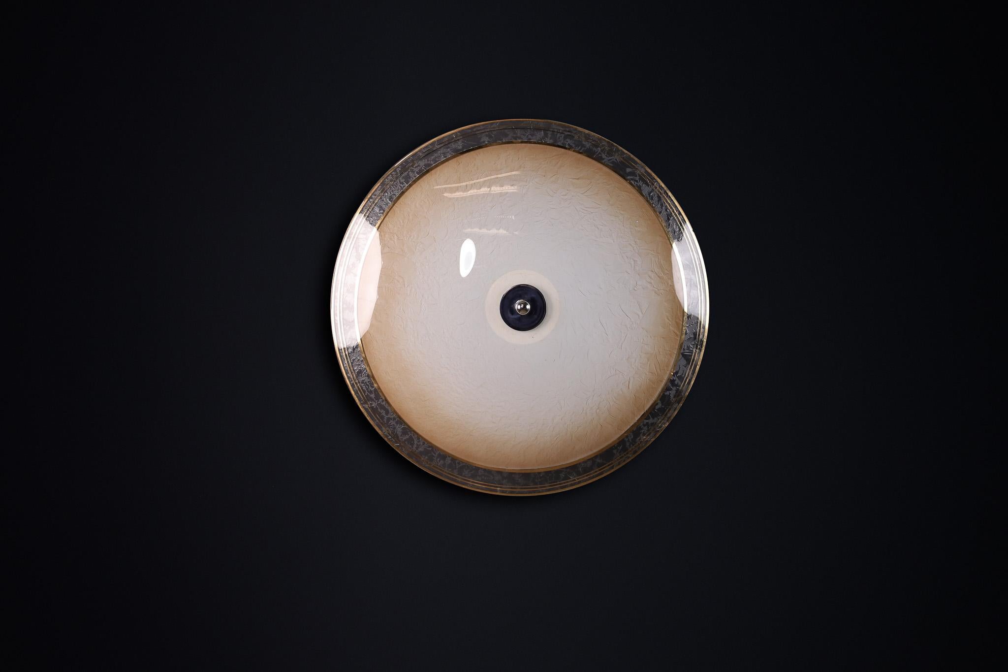 Mid-Century Glass Hanging Pendant Lamp or Wall Light Brussels World Expo 1958 (no:34)

This lighting is a stunning example of mid-century design and graphics, showcased at the Czechoslovakia Pavilion during the Brussels World Fair 1958. The