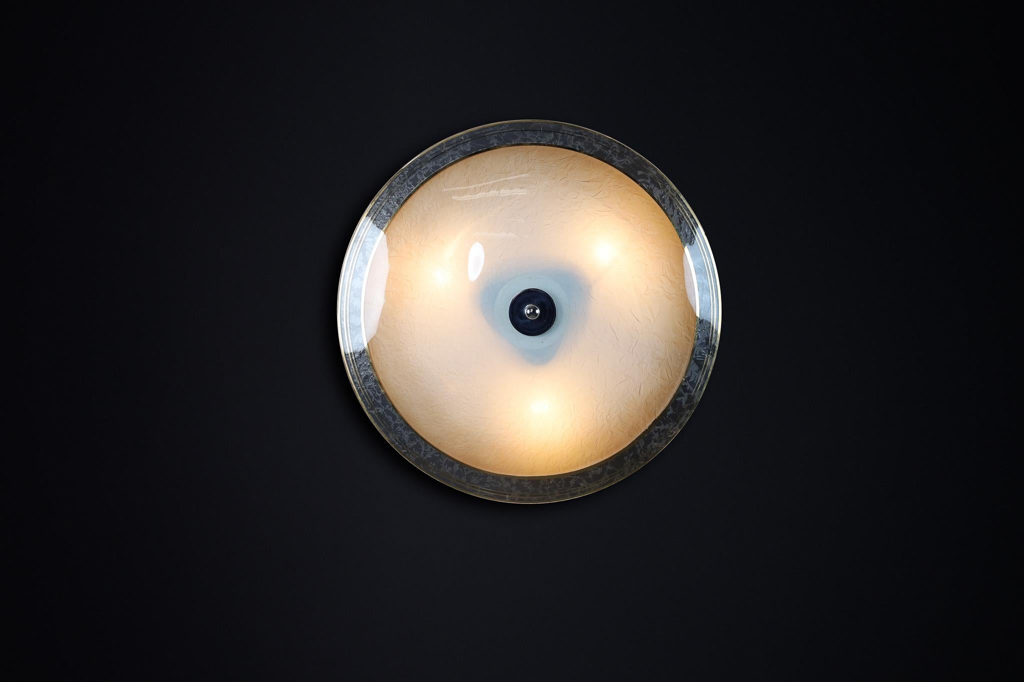 Mid-Century Modern Mid-Century Glass Hanging Pendant or Wall Light Brussels World Expo 1958 (no33) For Sale
