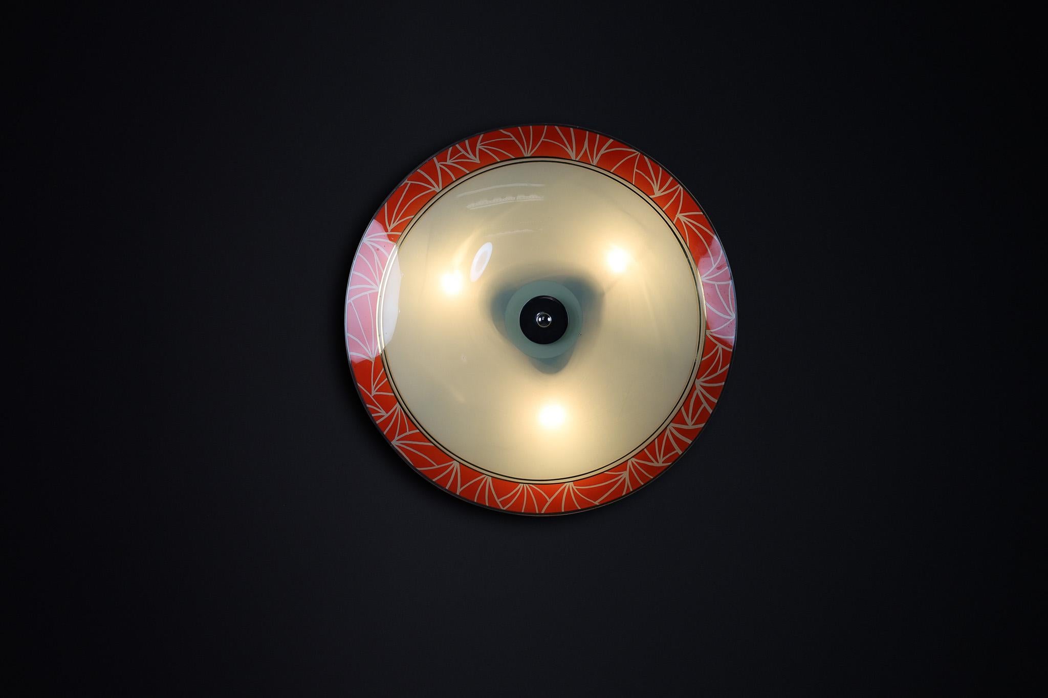 20th Century Mid-Century Glass Hanging Pendant or Wall Light Brussels World Expo 1958 (no34) For Sale