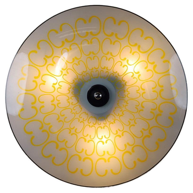 Mid-Century Glass Hanging Pendant or Wall Light Brussels World Expo 1958 (no36) For Sale