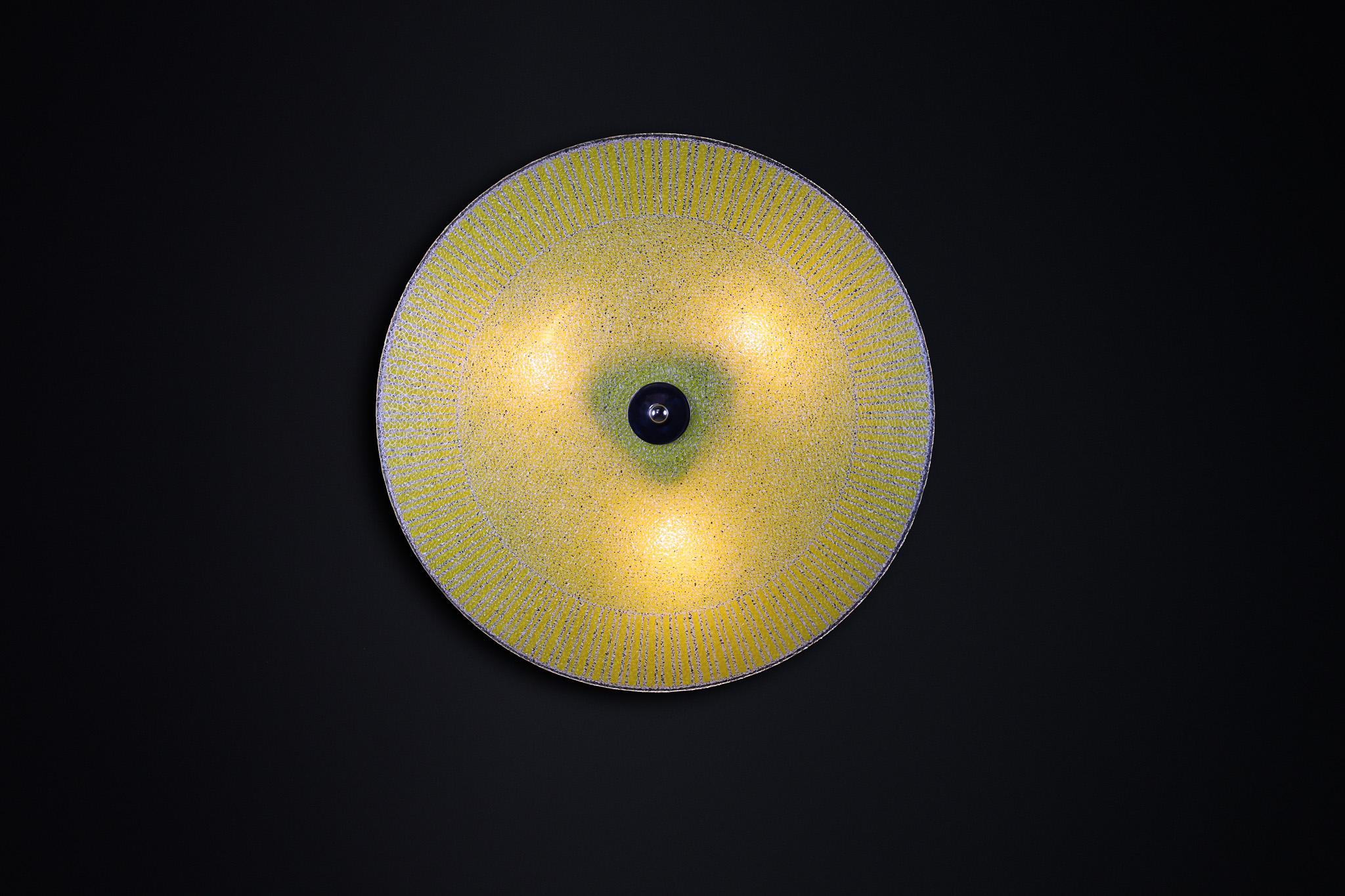 Czech Mid-Century Glass Hanging Pendant or Wall Light Brussels World Expo 1958 (no39) For Sale