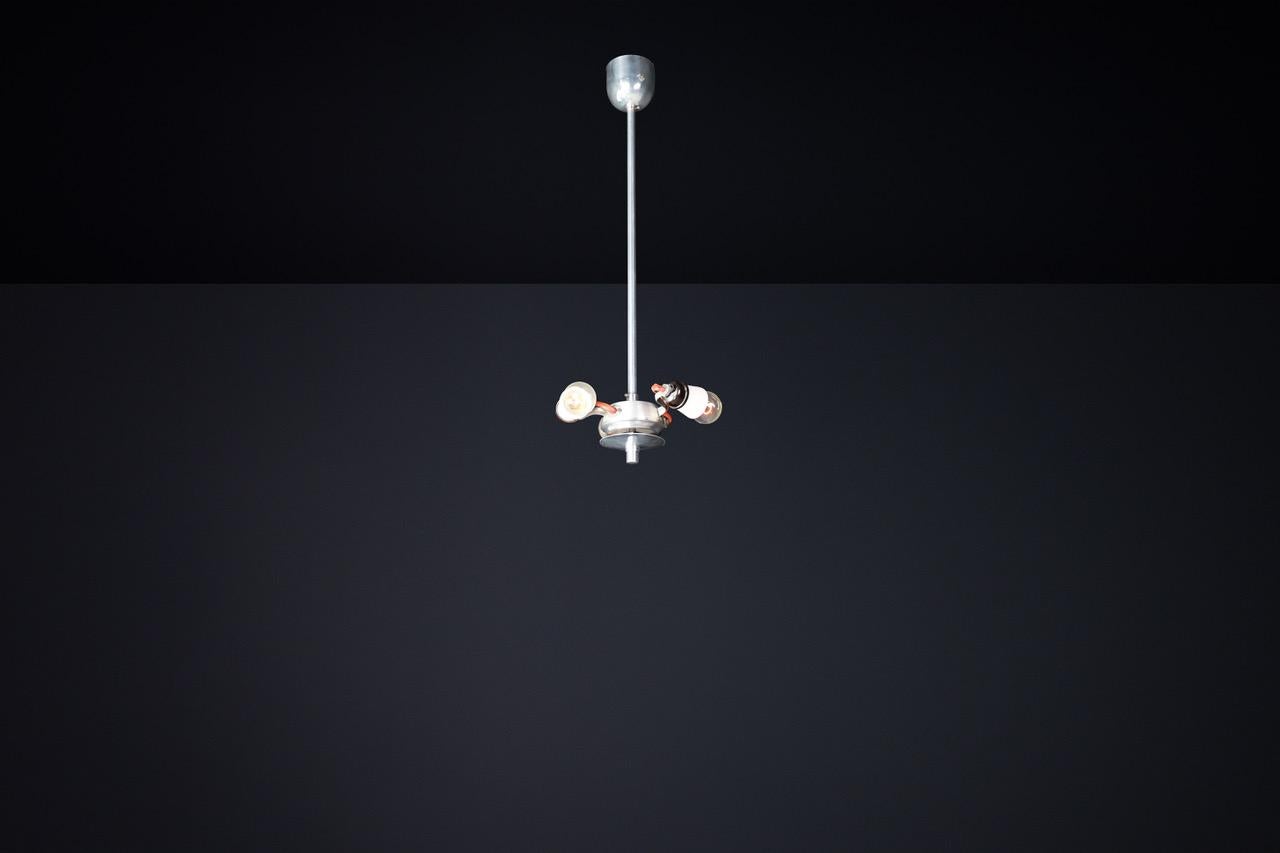 Metal Mid-Century Glass Hanging Pendant or Wall Light Brussels World Expo 1958 (no39) For Sale