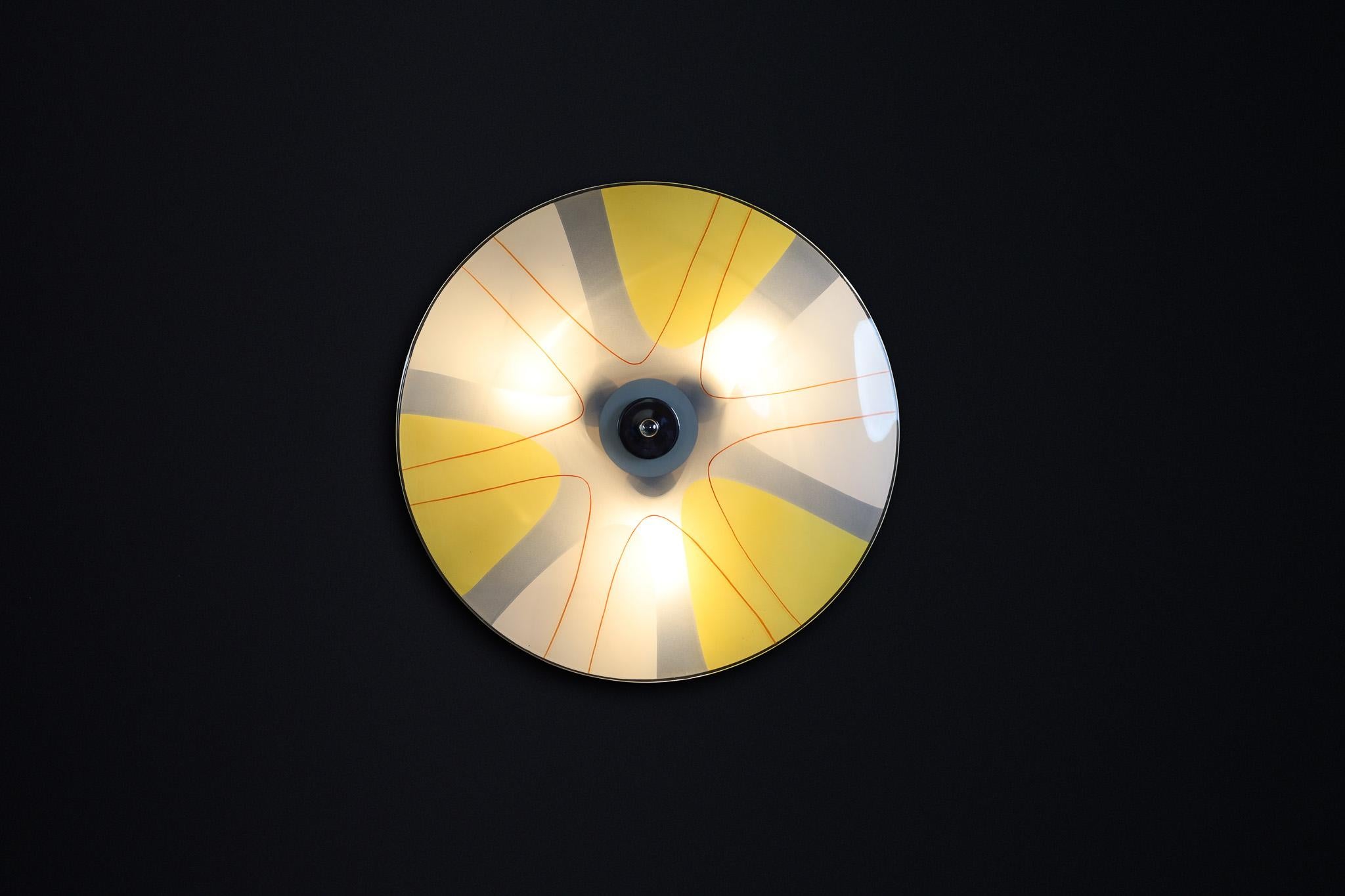 Czech Mid-Century Glass Hanging Pendant or Wall Light Brussels World Expo 1958 (no:4) For Sale