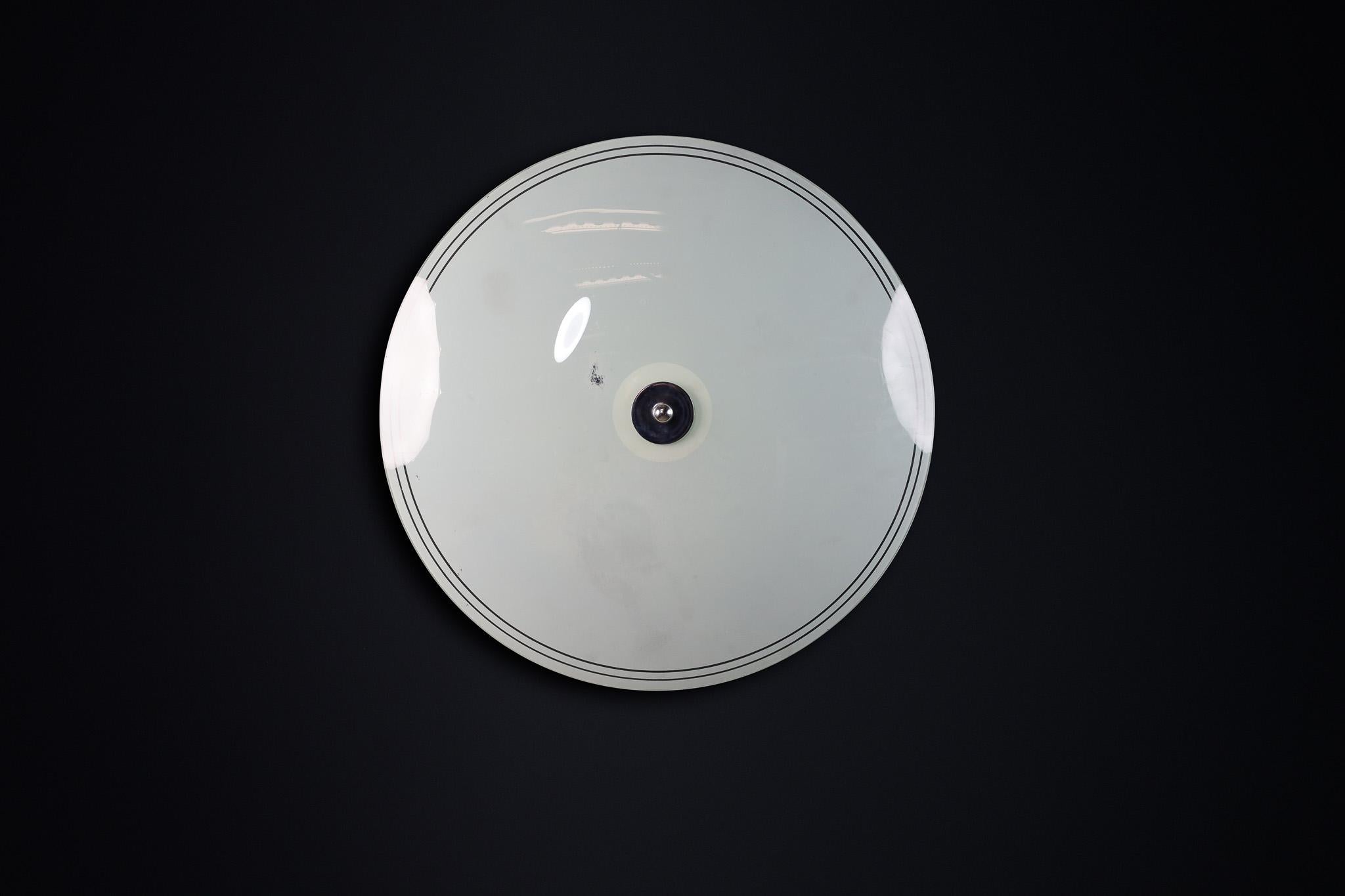 Mid-Century Glass Hanging Pendant Lamp or Wall Light Brussels World Expo 1958 (no:40)

This lighting is a stunning example of mid-century design and graphics, showcased at the Czechoslovakia Pavilion during the Brussels World Fair 1958. The